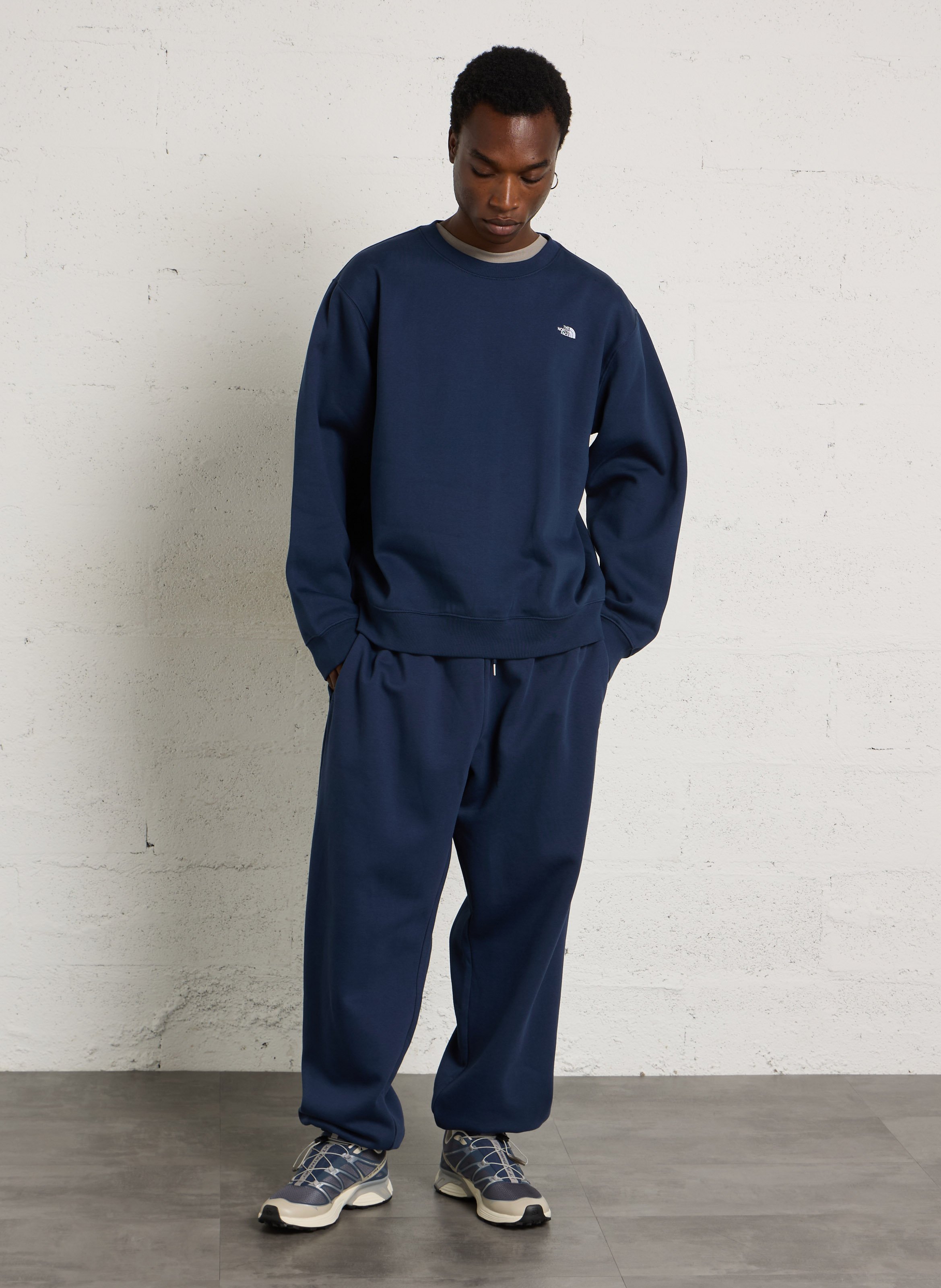 Cotton-blend track pants THE NORTH FACE Blue