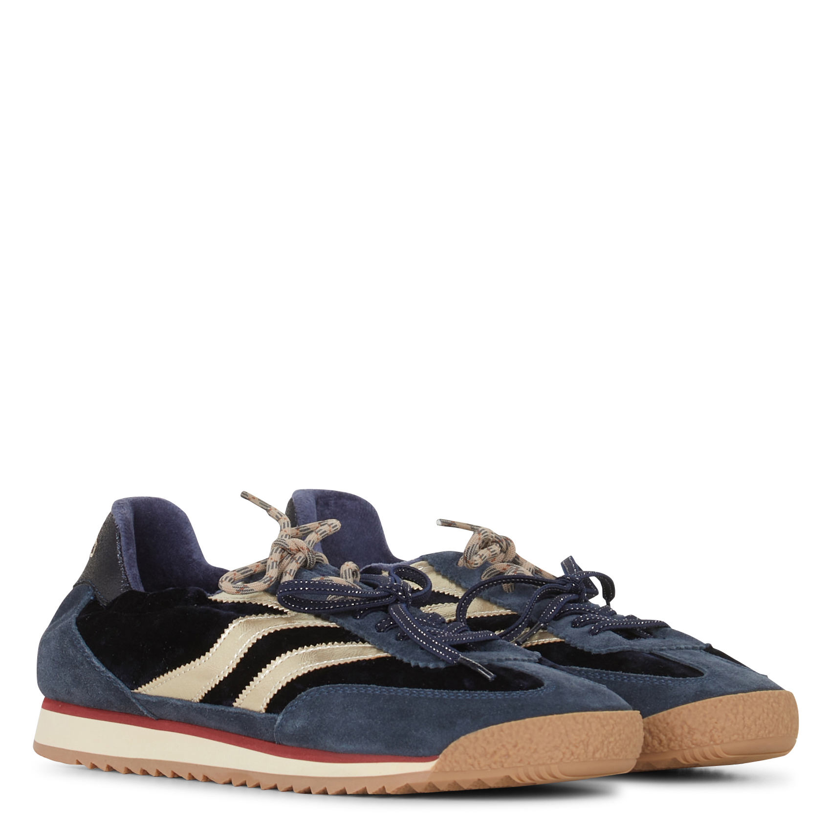 Baskets basses en cuir MRP Bleu