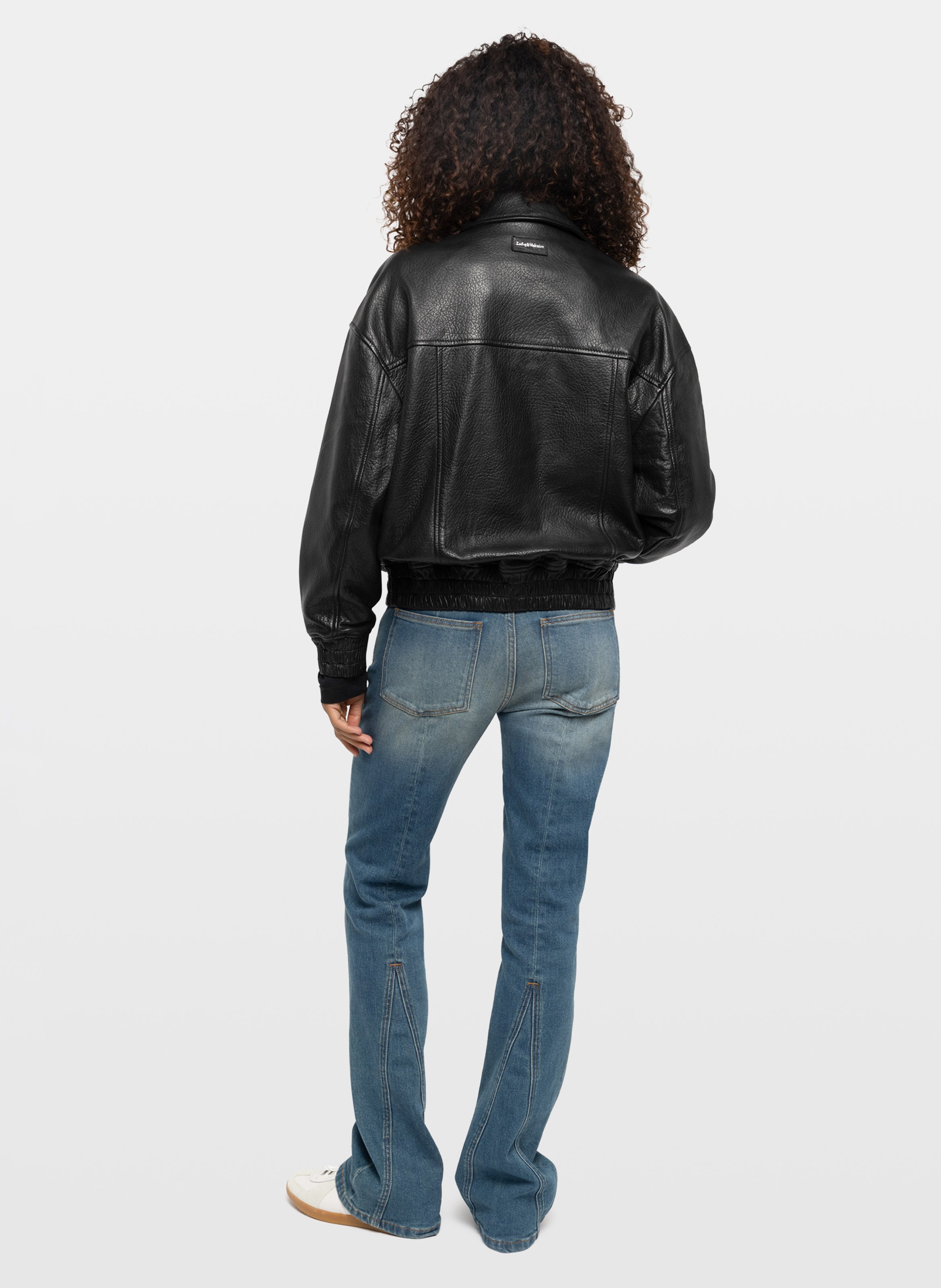 Lederjacke mit klassischem Kragen ZADIG&VOLTAIRE Schwarz