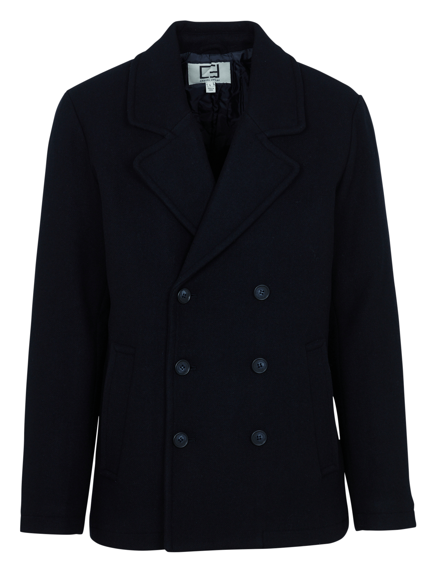 Straight buttoned coat CASUAL FRIDAY Blue