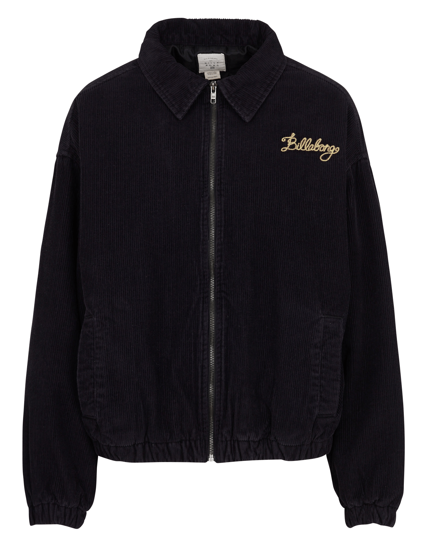 Veste droite côtelé en coton BILLABONG Noir