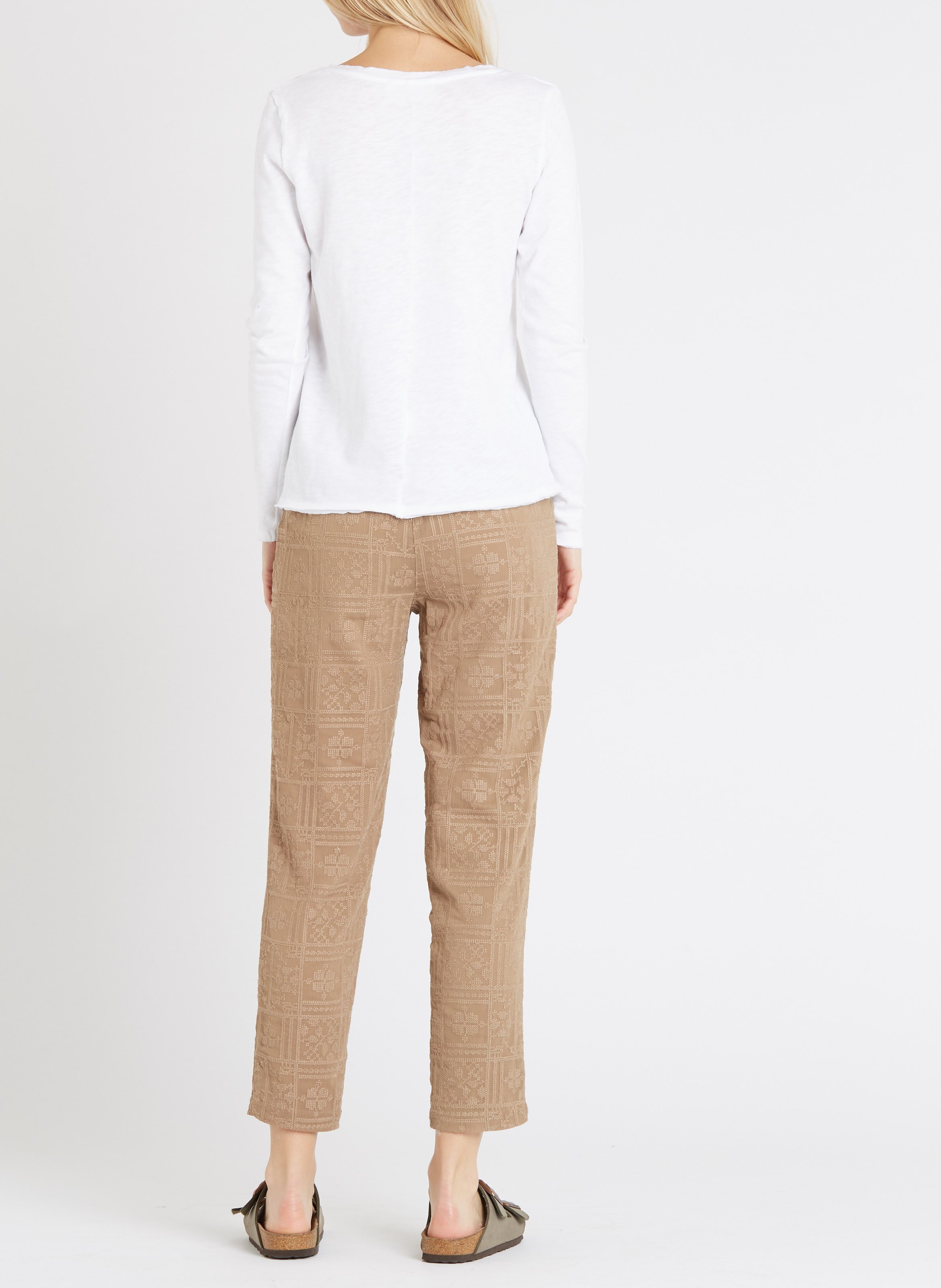 V-neck cotton T-shirt White