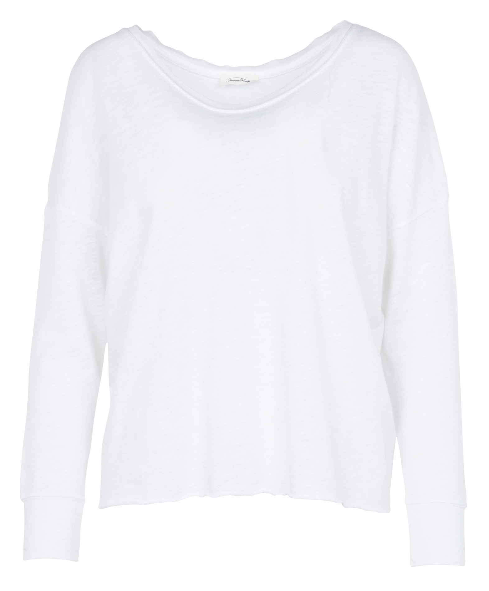 Tee-shirt col bateau en coton AMERICAN VINTAGE Blanc
