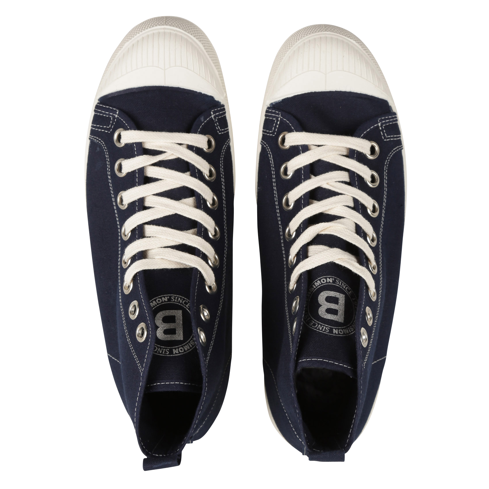 Baskets montantes en coton BENSIMON Bleu