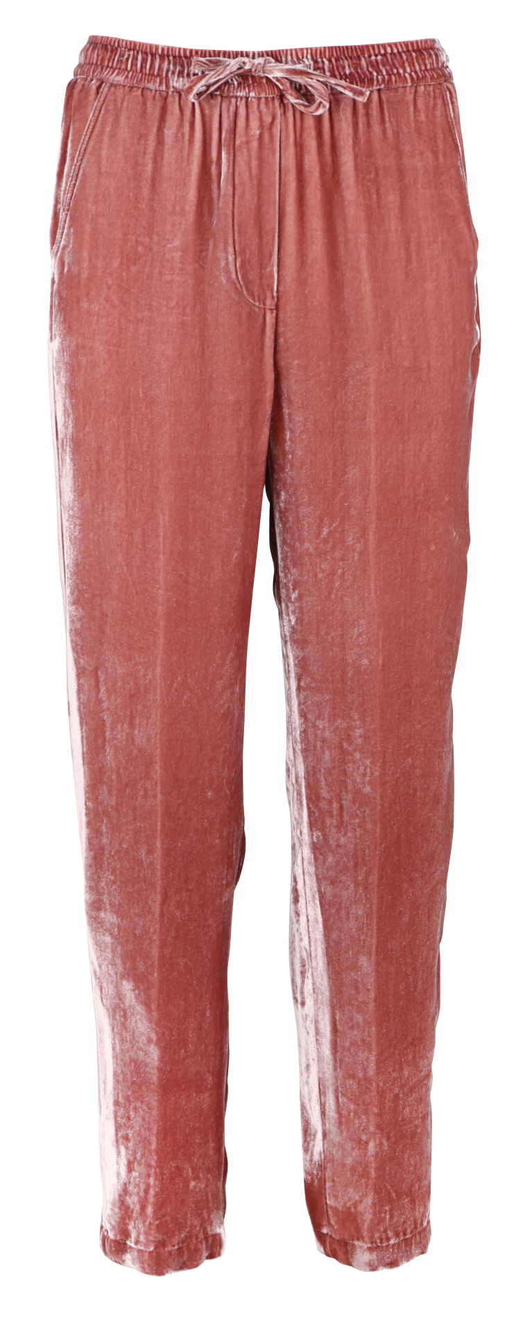 Straight-leg velvet effect track pants DIEGA Pink