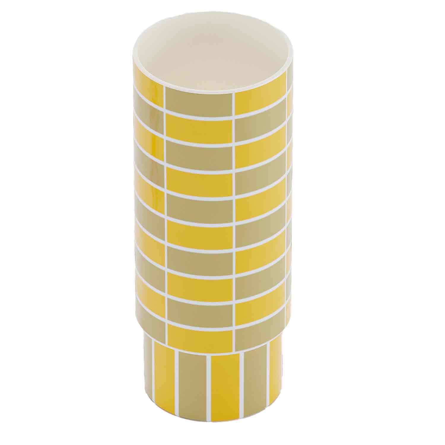 Ceramic tube vase with checkerboard pattern POTIRON PARIS