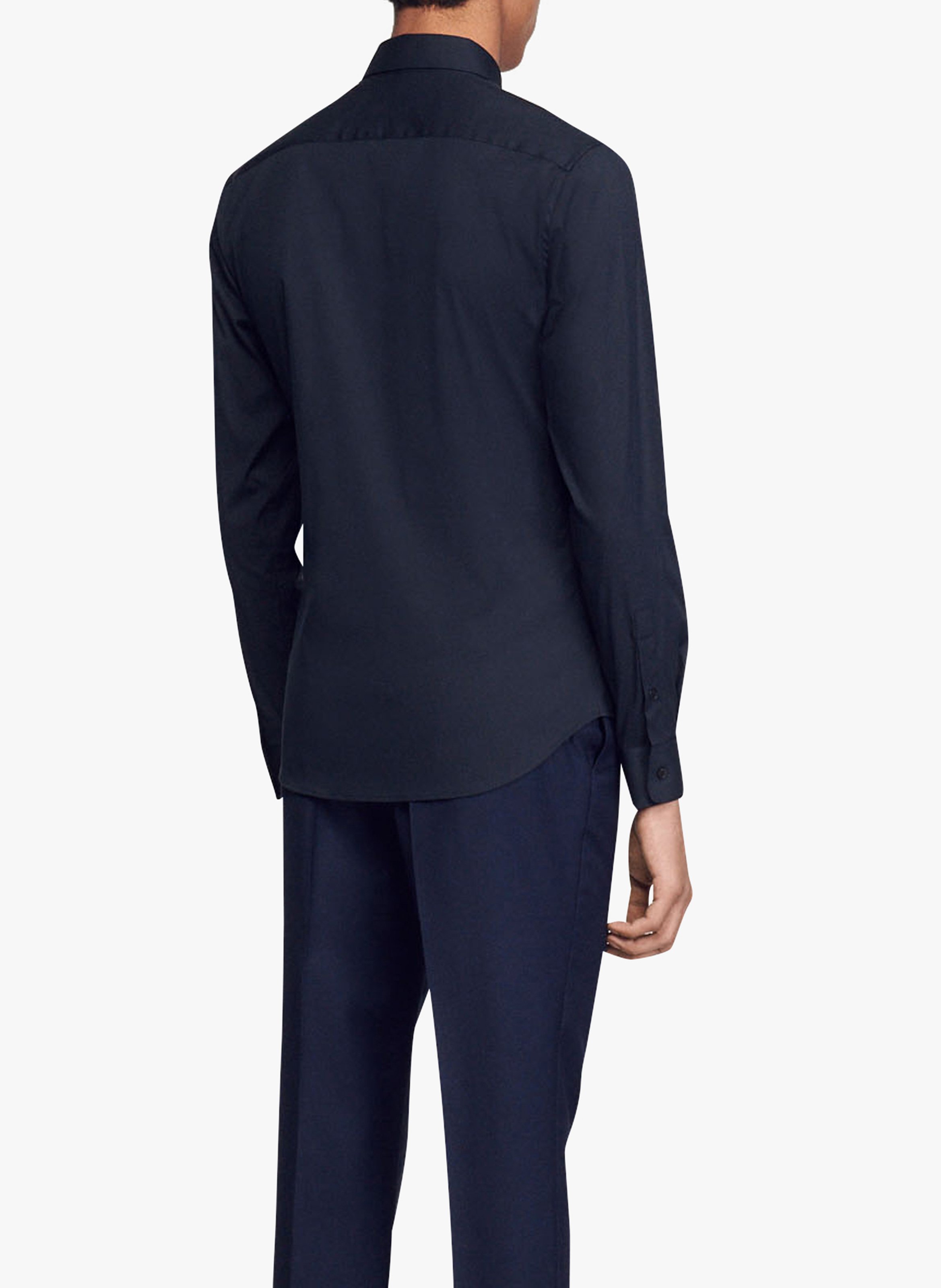 Chemise slim-fit en coton stretch SANDRO Bleu