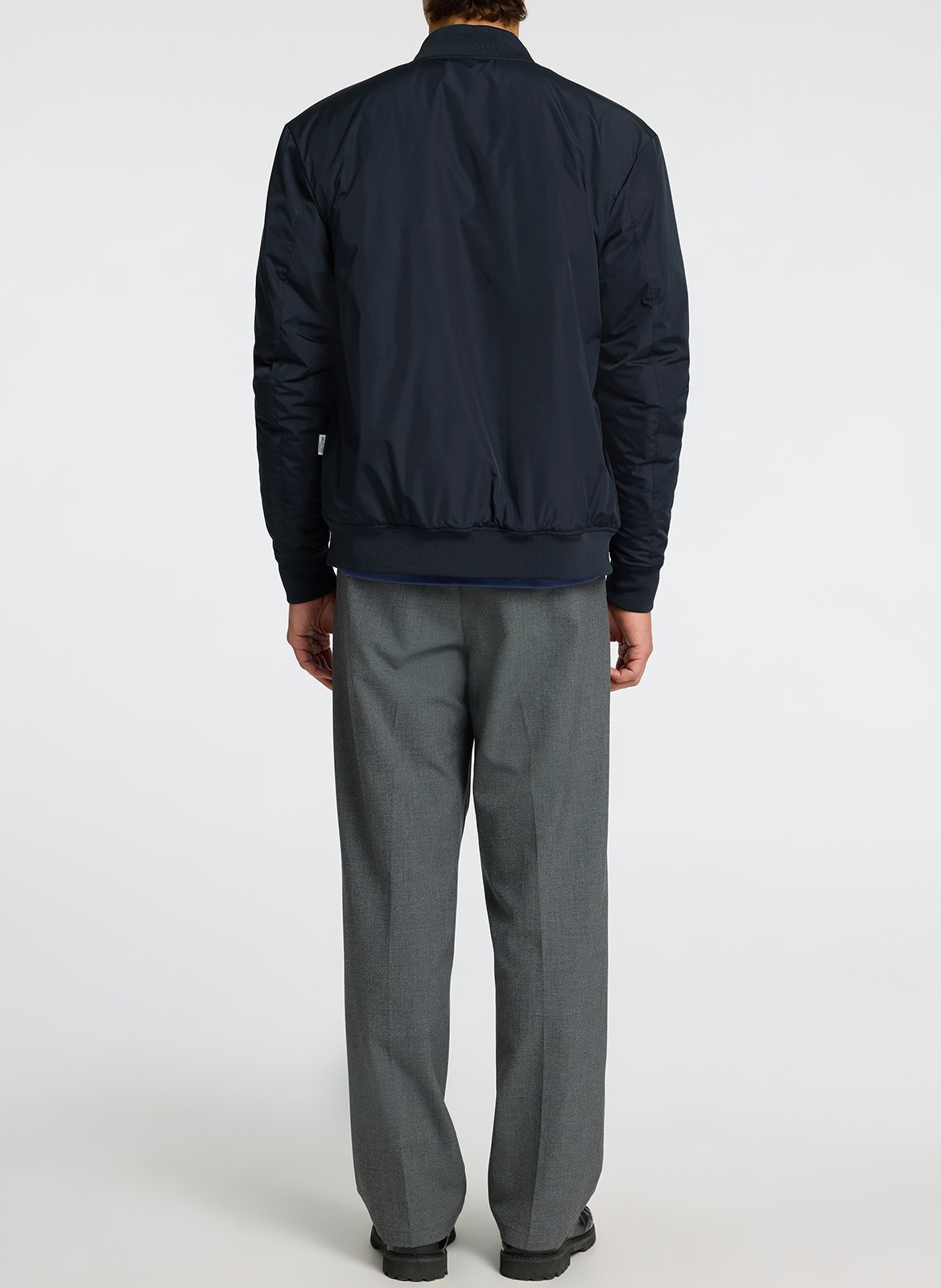 Gerade geschnittene Jacke mit Stehkragen SELECTED Blau