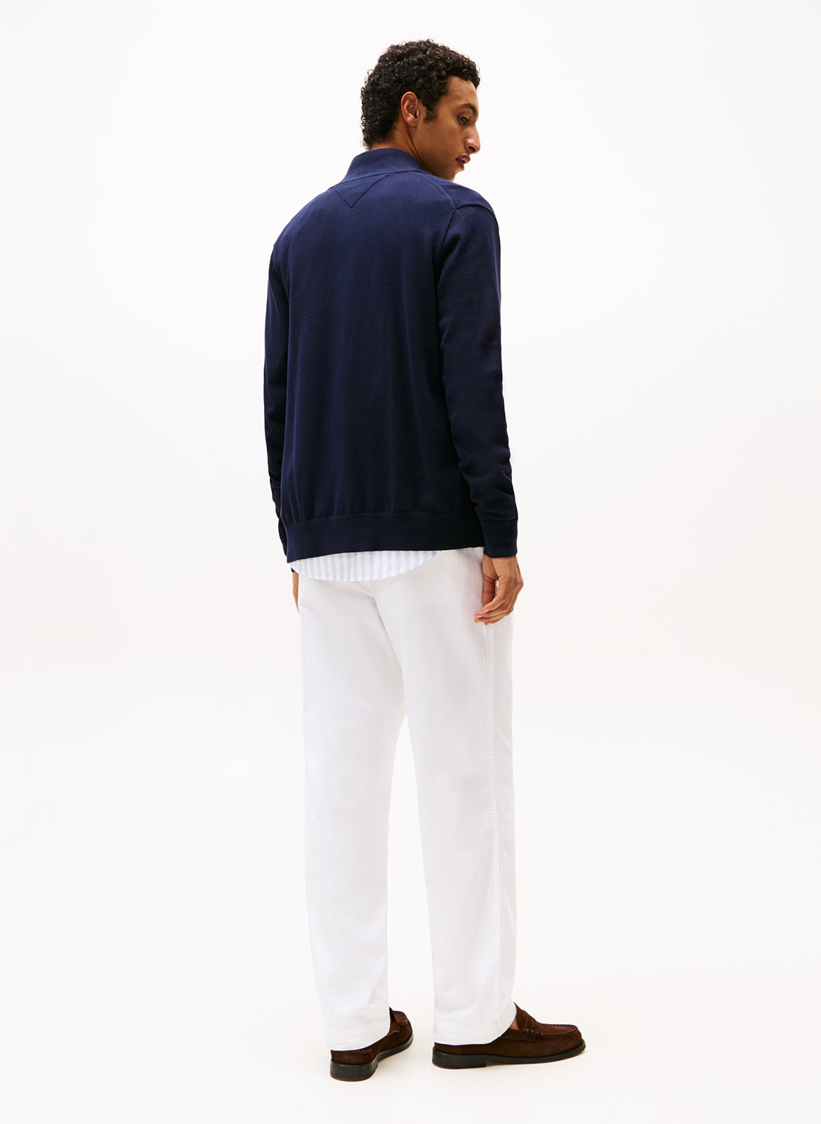 Gilet droit en coton TOMMY HILFIGER Bleu