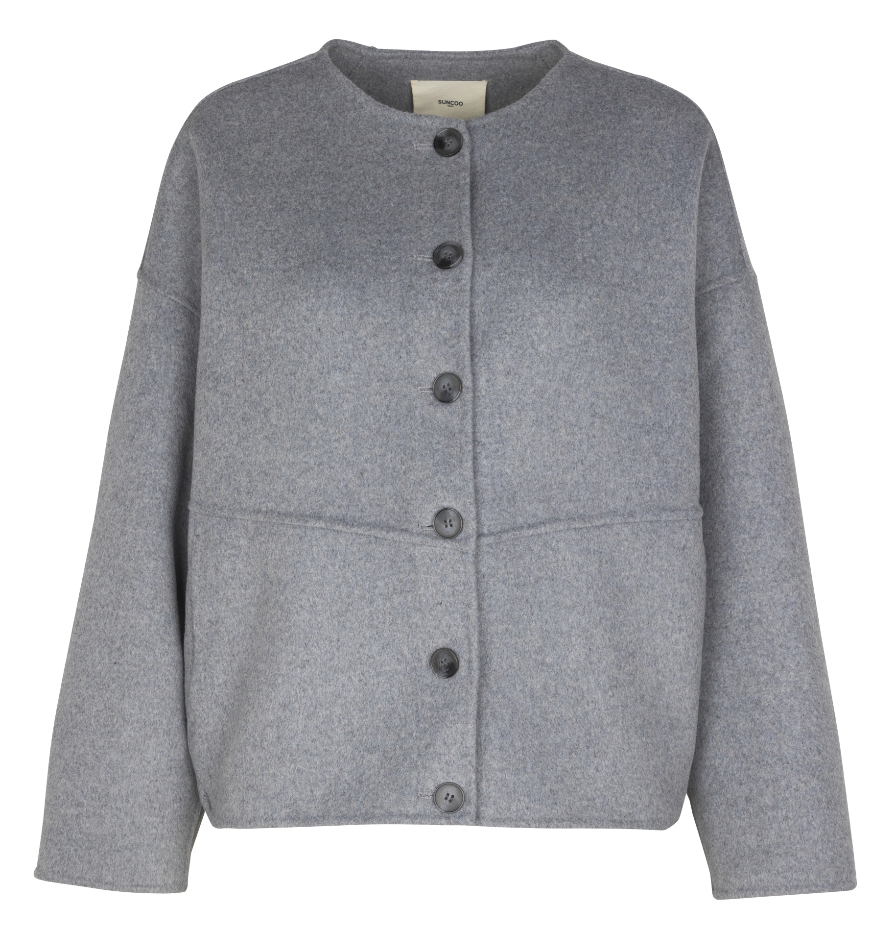 Blouson oversize en laine recyclée mélangée SUNCOO Gris