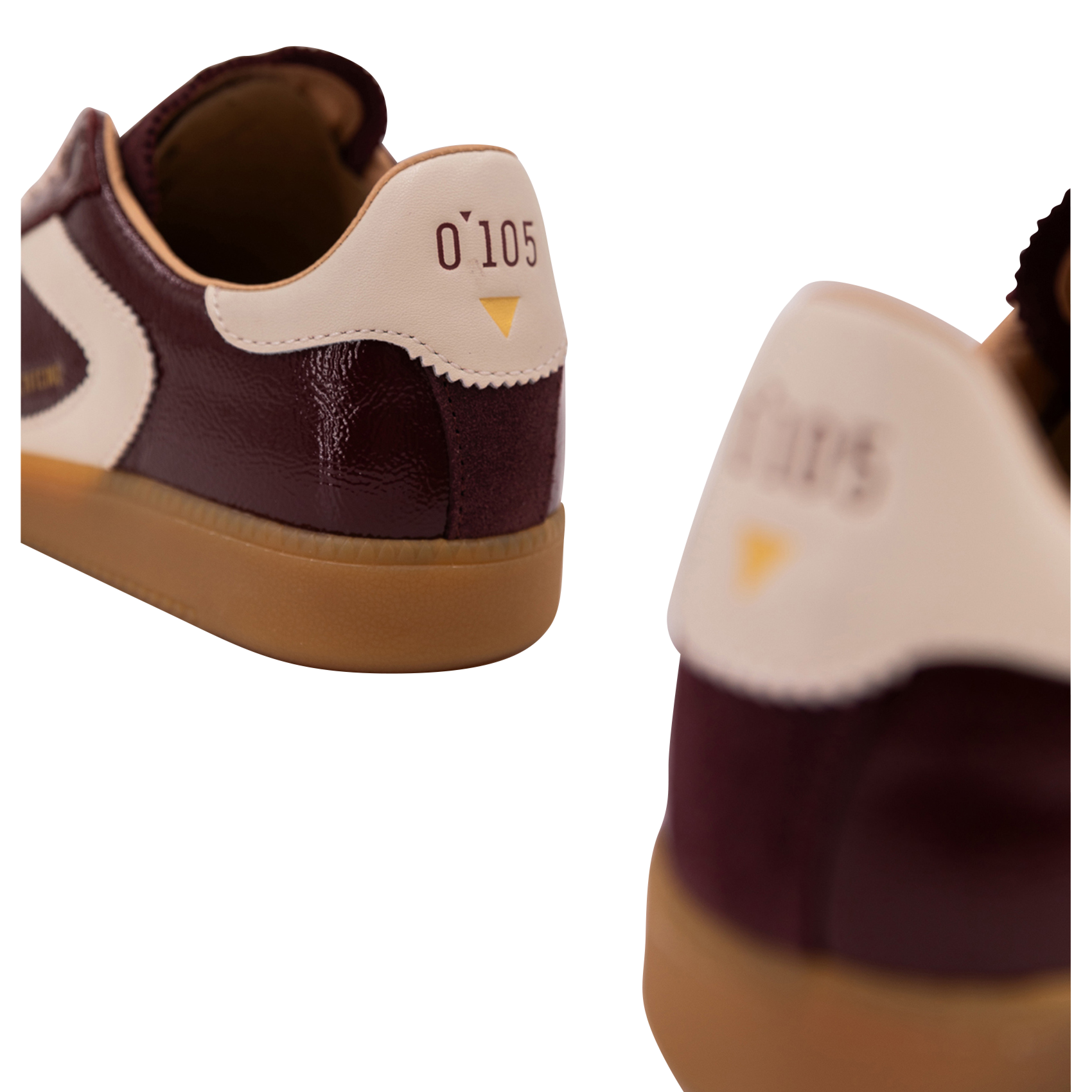 Baskets basses en cuir 0'105 Prune