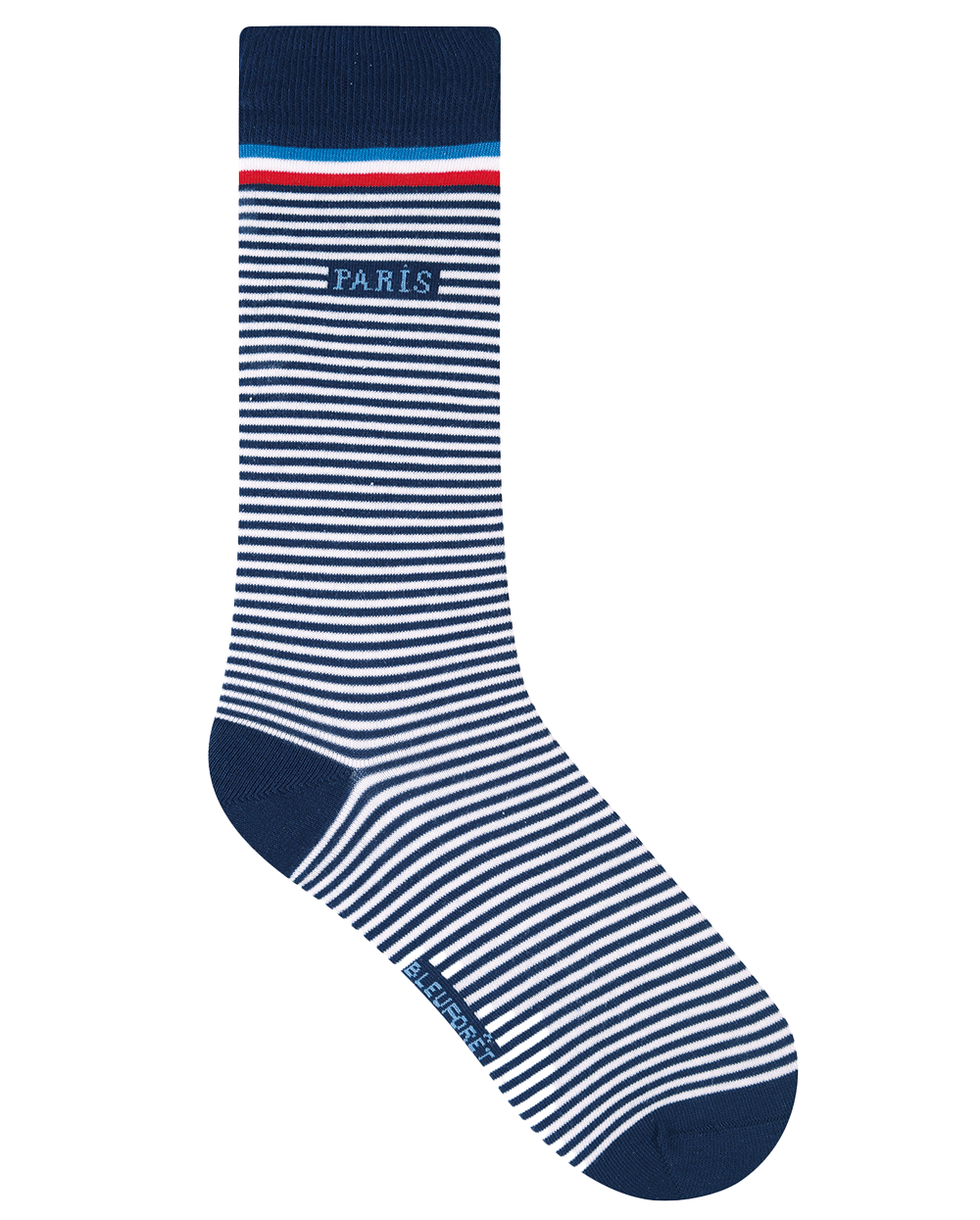 Cotton-blend sailor-stripe socks BLEUFORET Blue