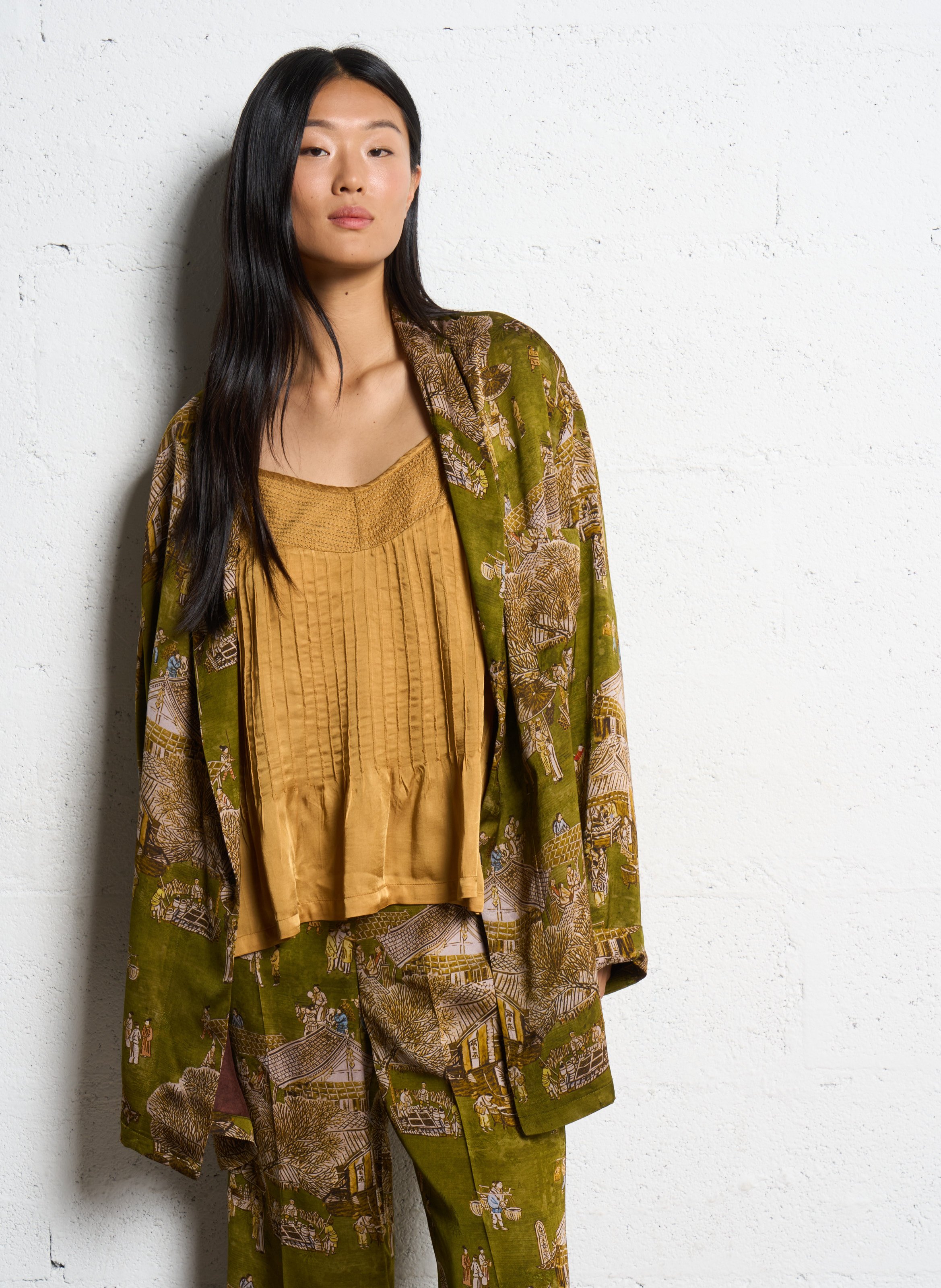 Printed kimono jacket - Look 1