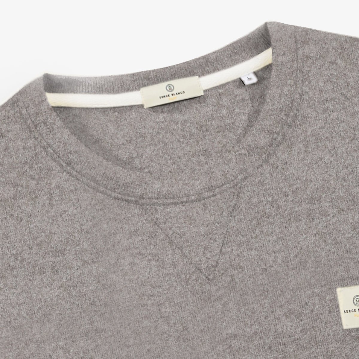Plain round neck sweatshirt SERGE BLANCO Brown
