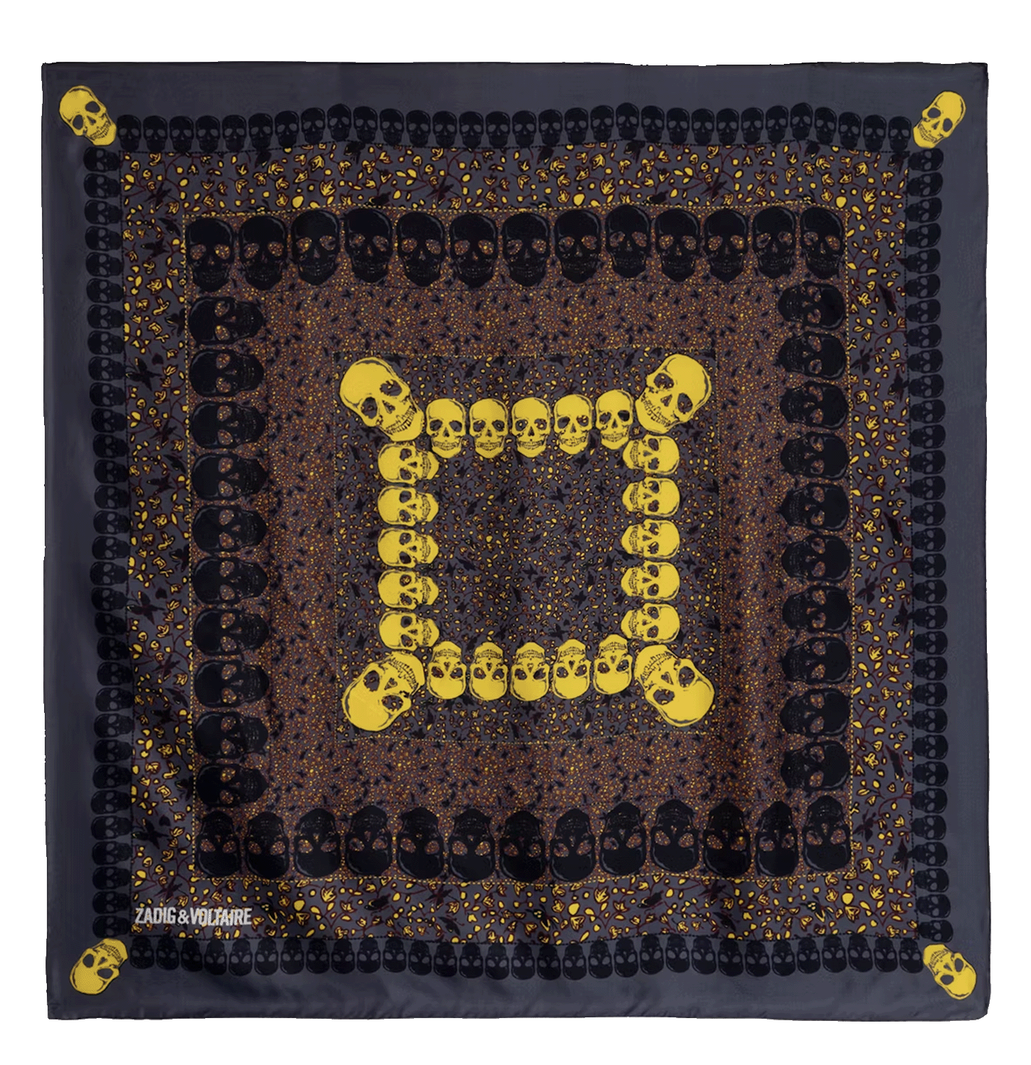 Foulard imprimé ZADIG&VOLTAIRE Gris