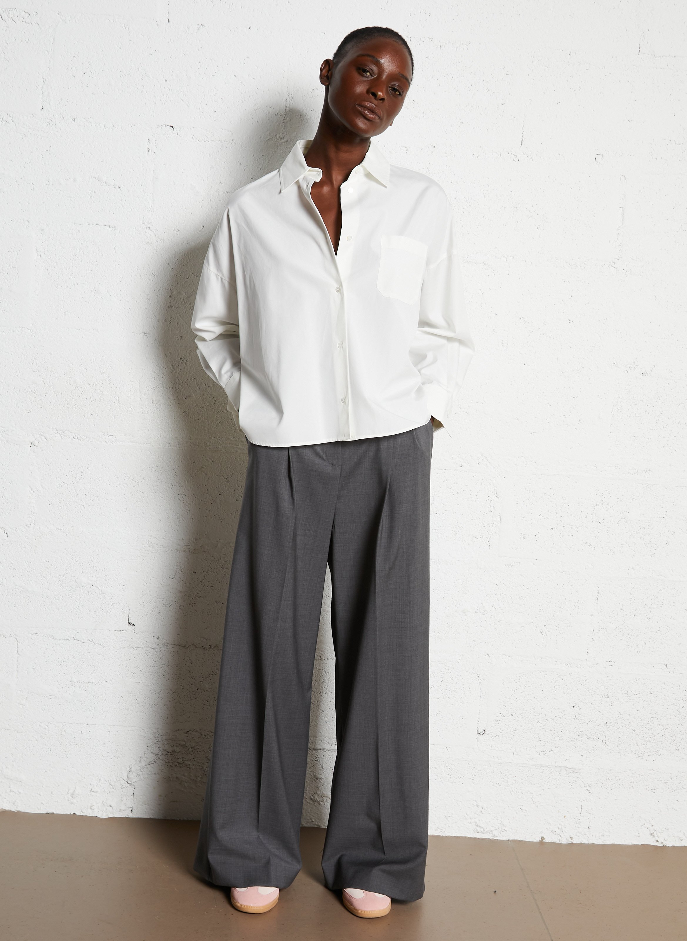 Baskets basses en cuir ADIDAS Rose