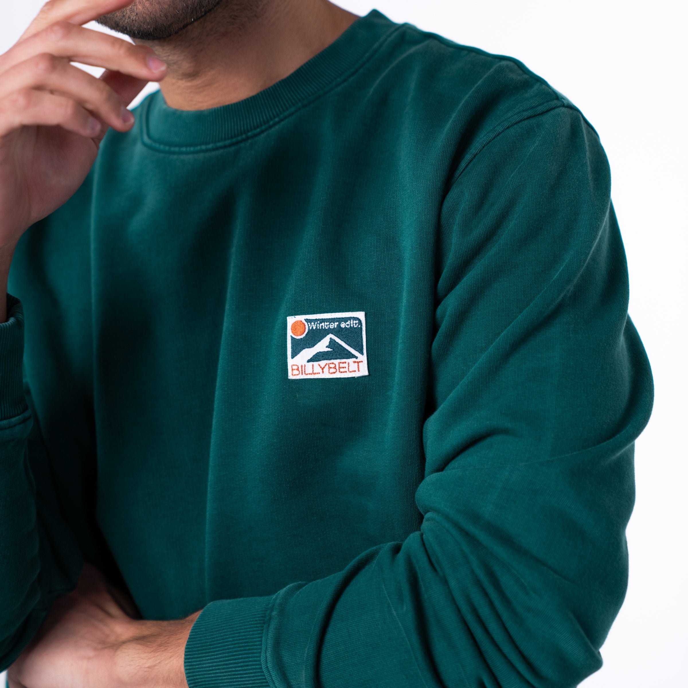 Organic cotton winter sweatshirt BILLYBELT Green