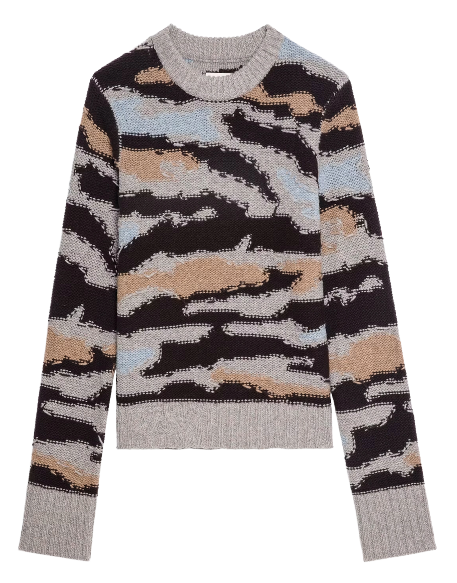 Printed wool and cashmere sweater ZADIG&VOLTAIRE Brown