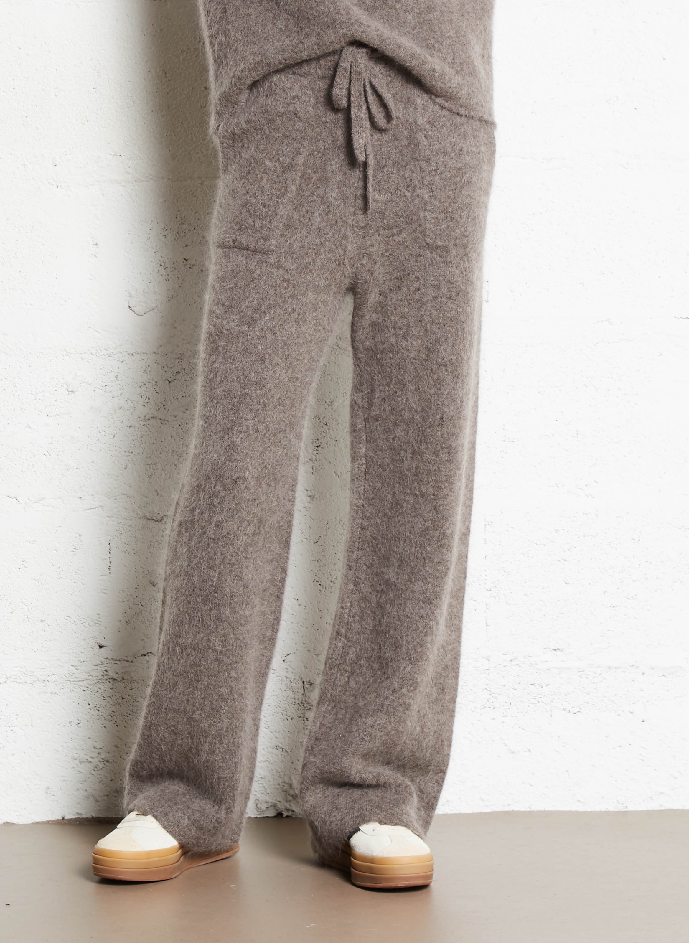 Pantalon large en laine mélangée MAJESTIC FILATURES