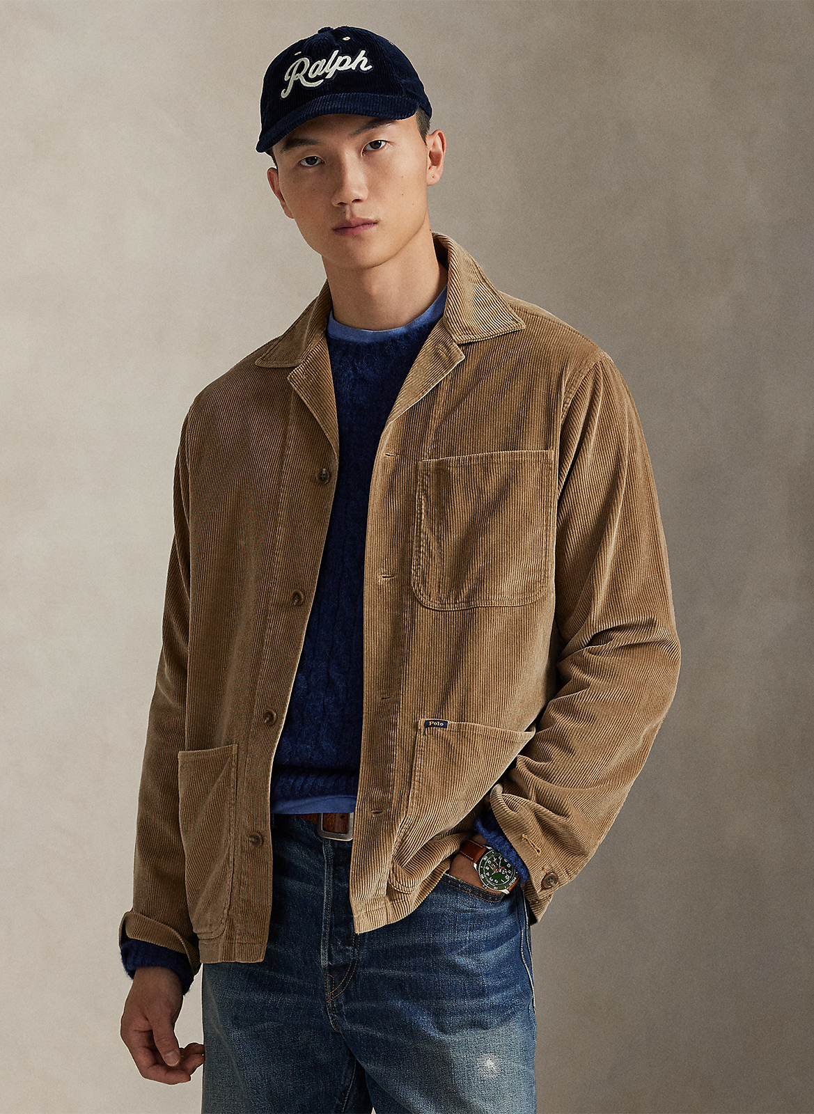 Surchemise droite en coton POLO RALPH LAUREN Beige