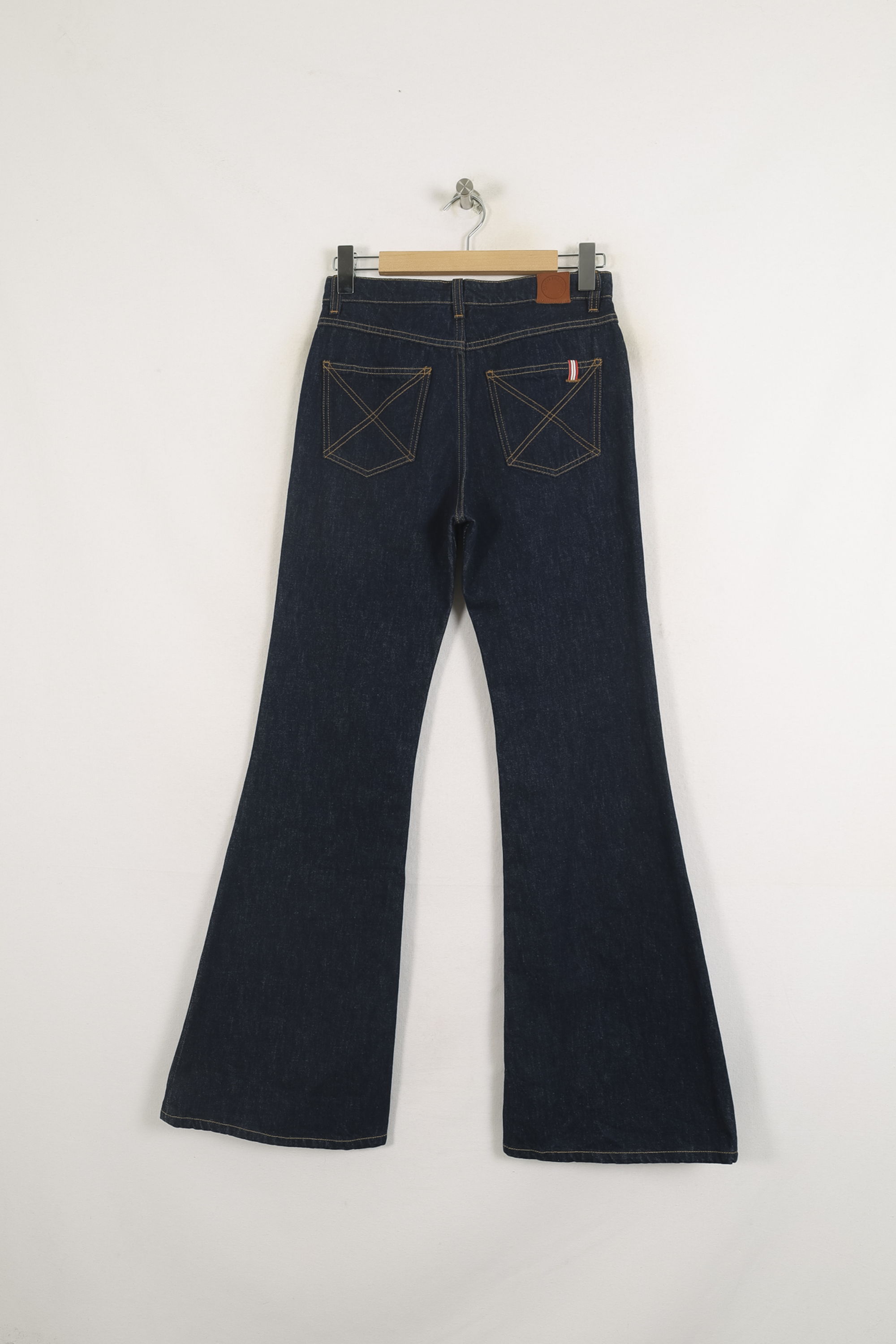 Cropped slim jeans with studs INES DE LA FRESSANGE - Seconde main Blue