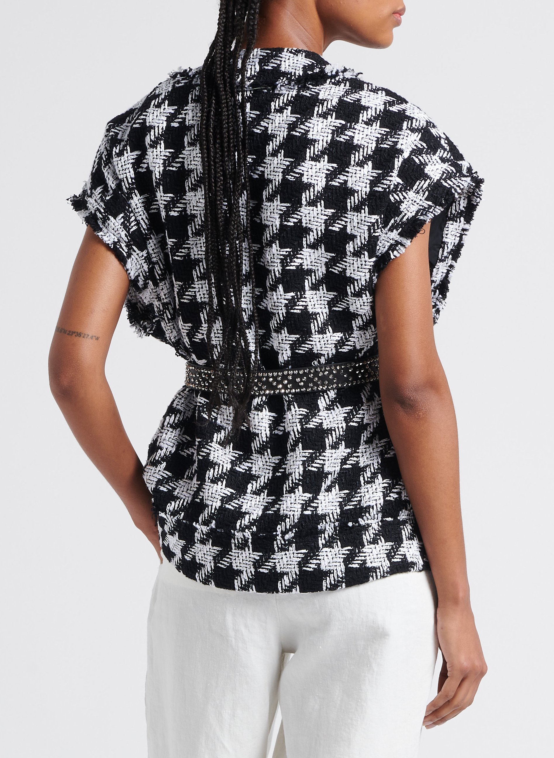 Veste col rond en coton mélangé IRO Noir