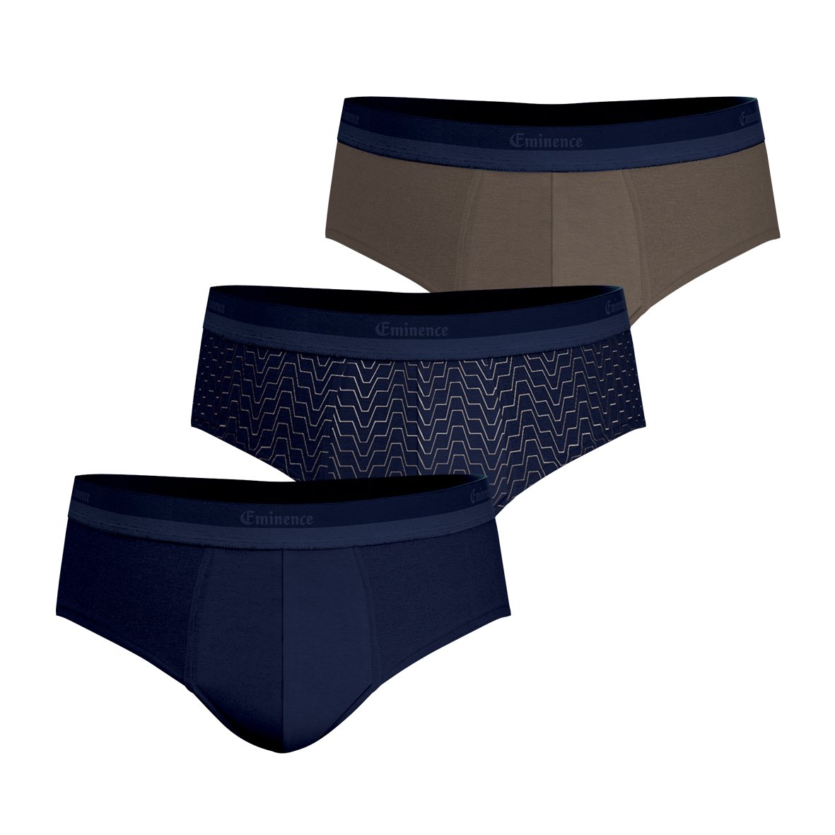 Pack of 10 low-rise briefs Brown