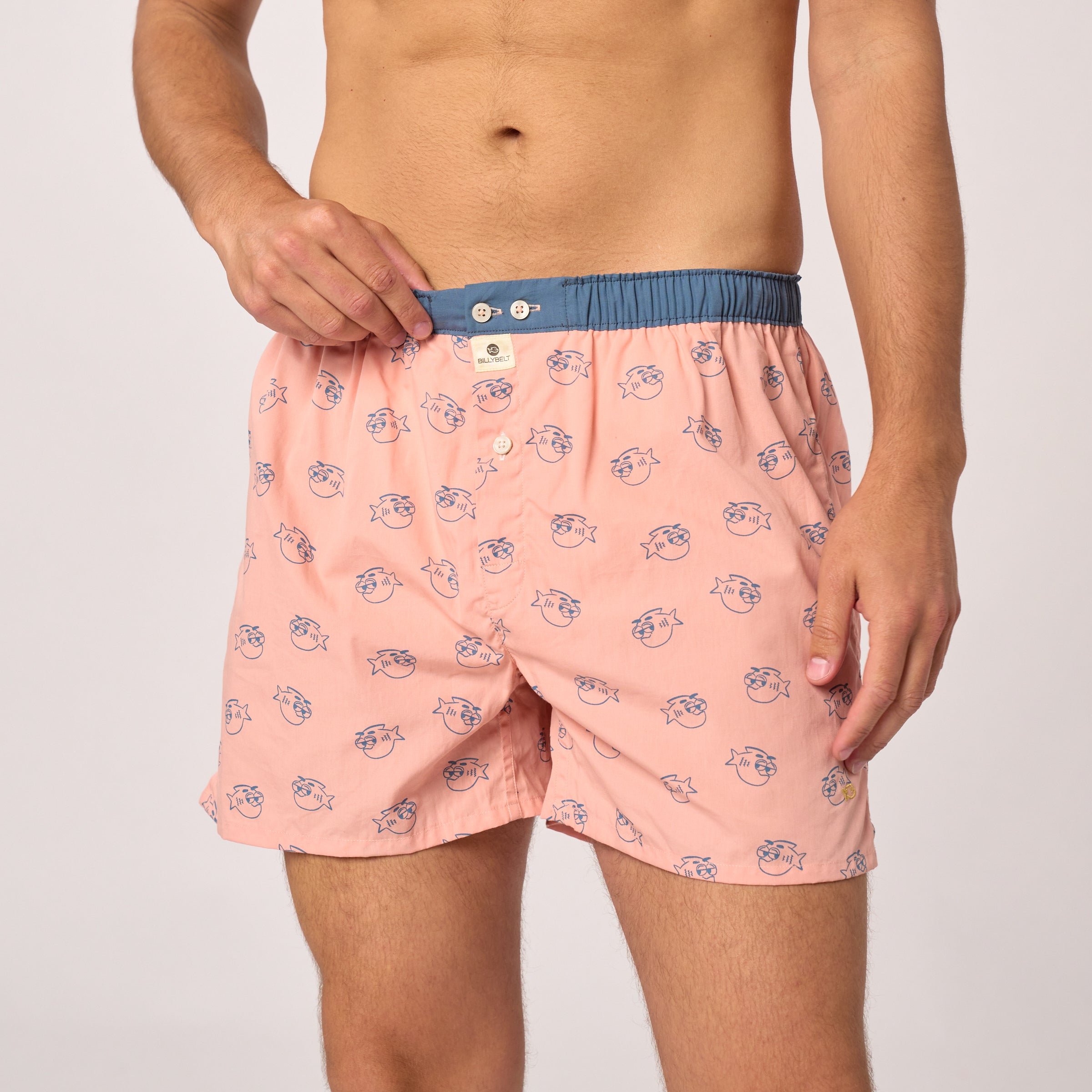 Organic cotton boxer shorts BILLYBELT Pink