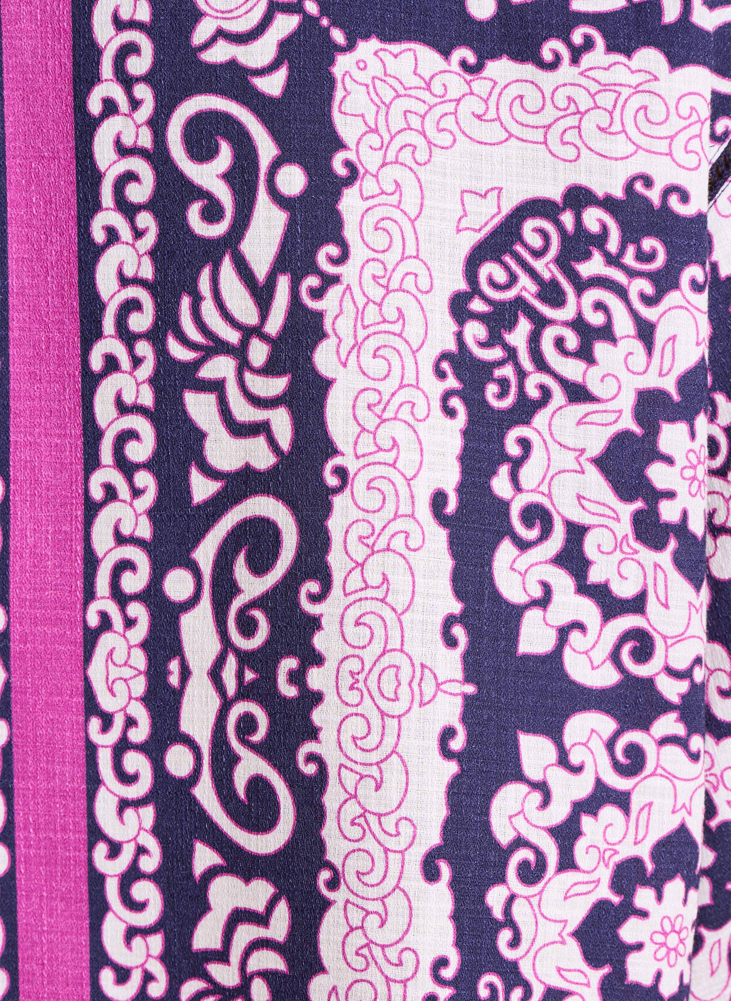 Loose fit classic collar shirt in printed organic cotton LA FEE MARABOUTEE Multicolored