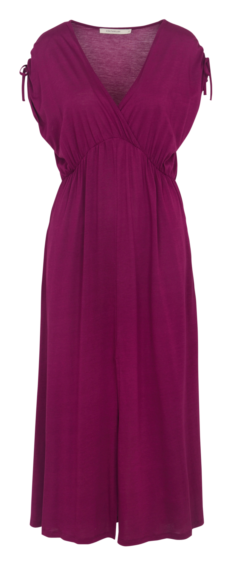 Lange jurk met V-hals LA FEE MARABOUTEE Violet