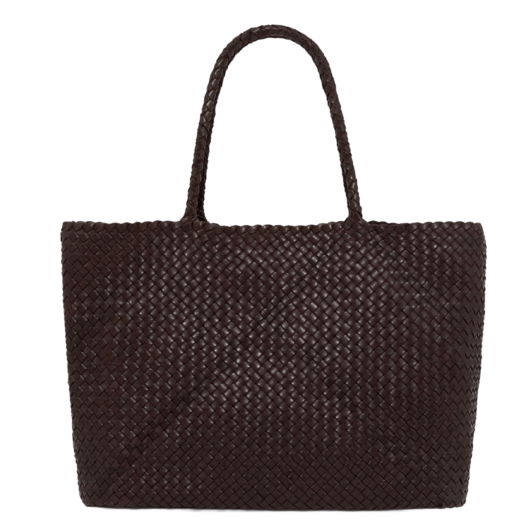 Shopper aus geflochtenem Leder PABLO Braun