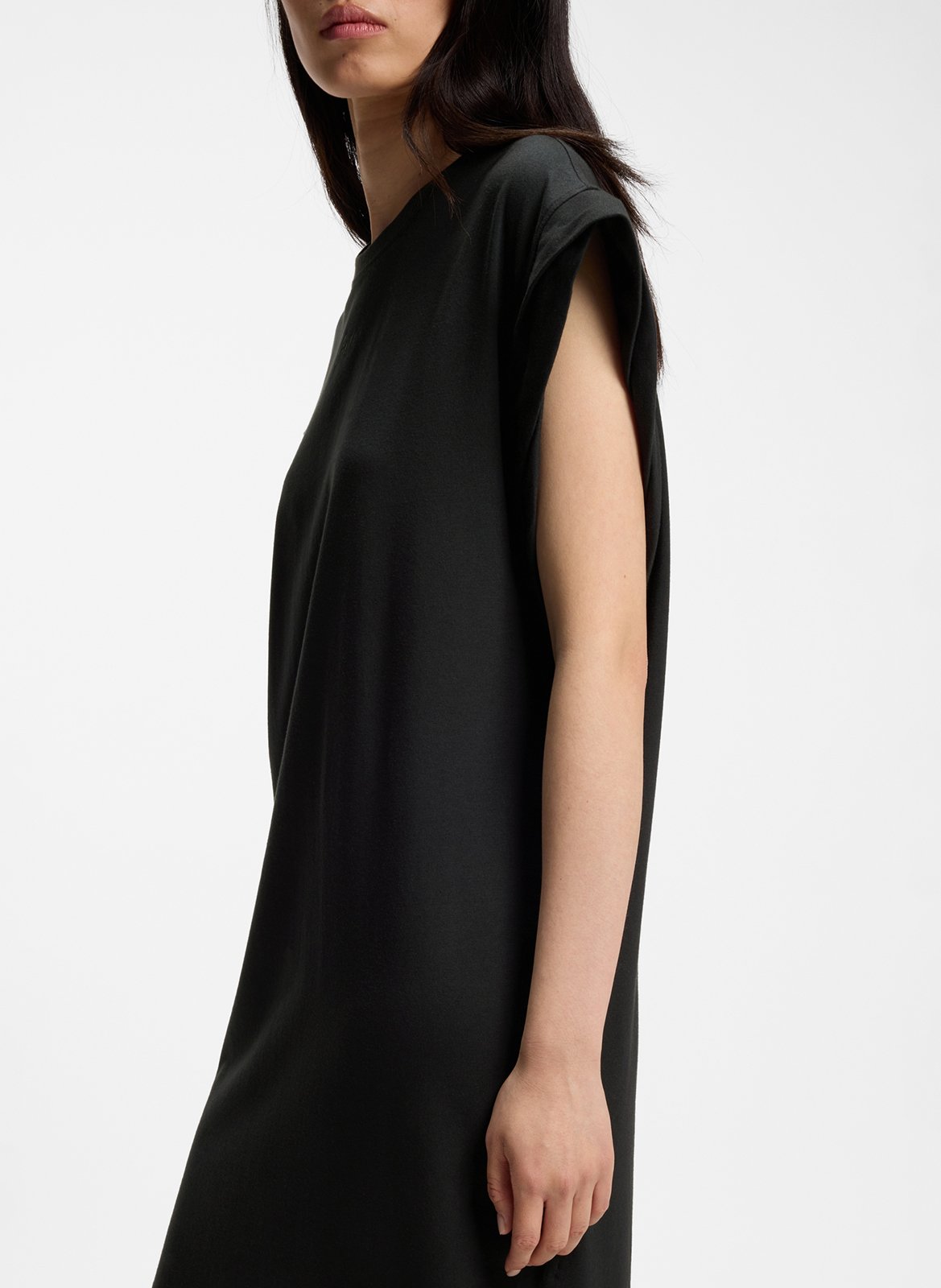 Straight midi dress with split BOSS Black