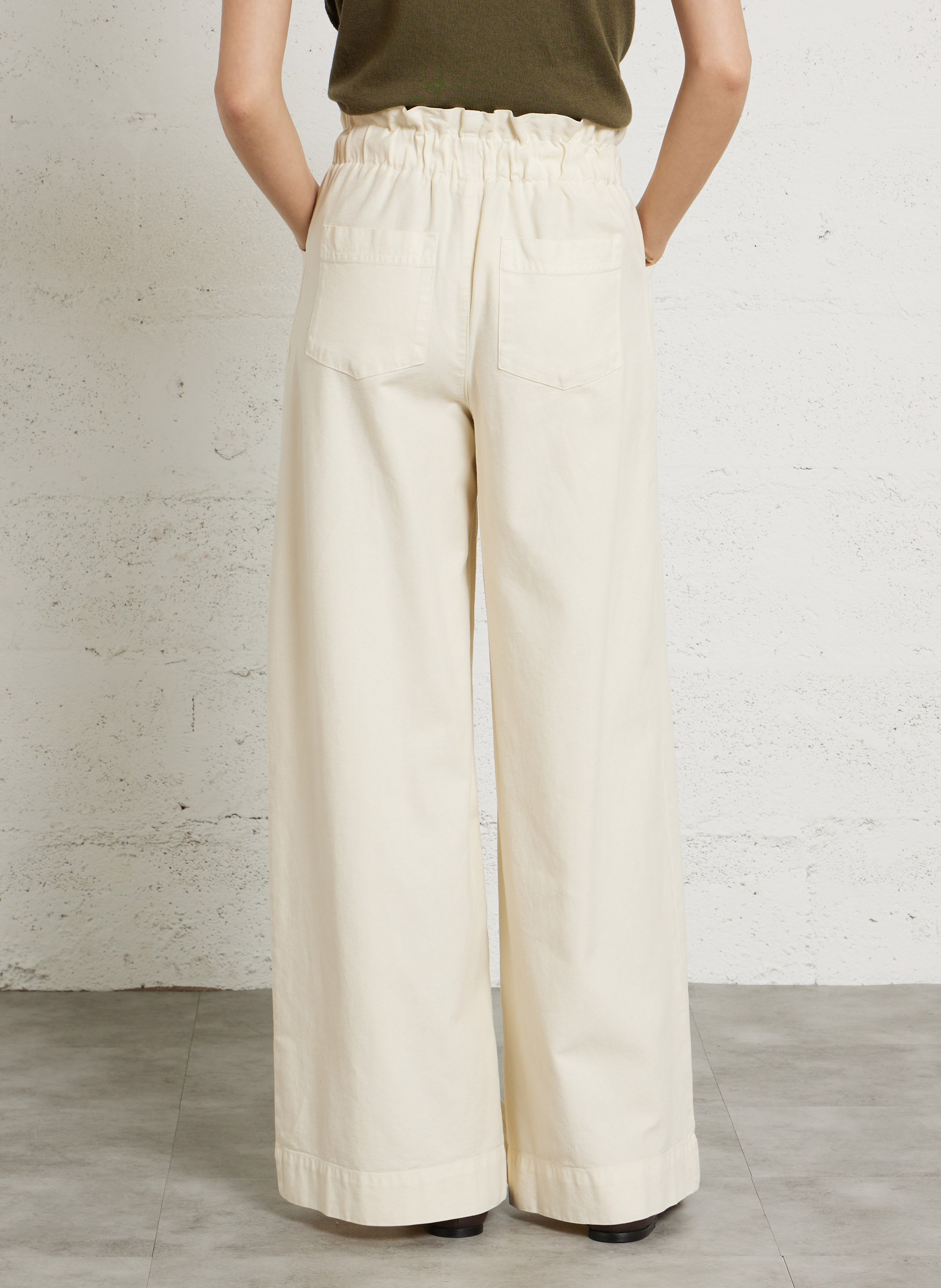 Pantalon large DES PETITS HAUTS Beige