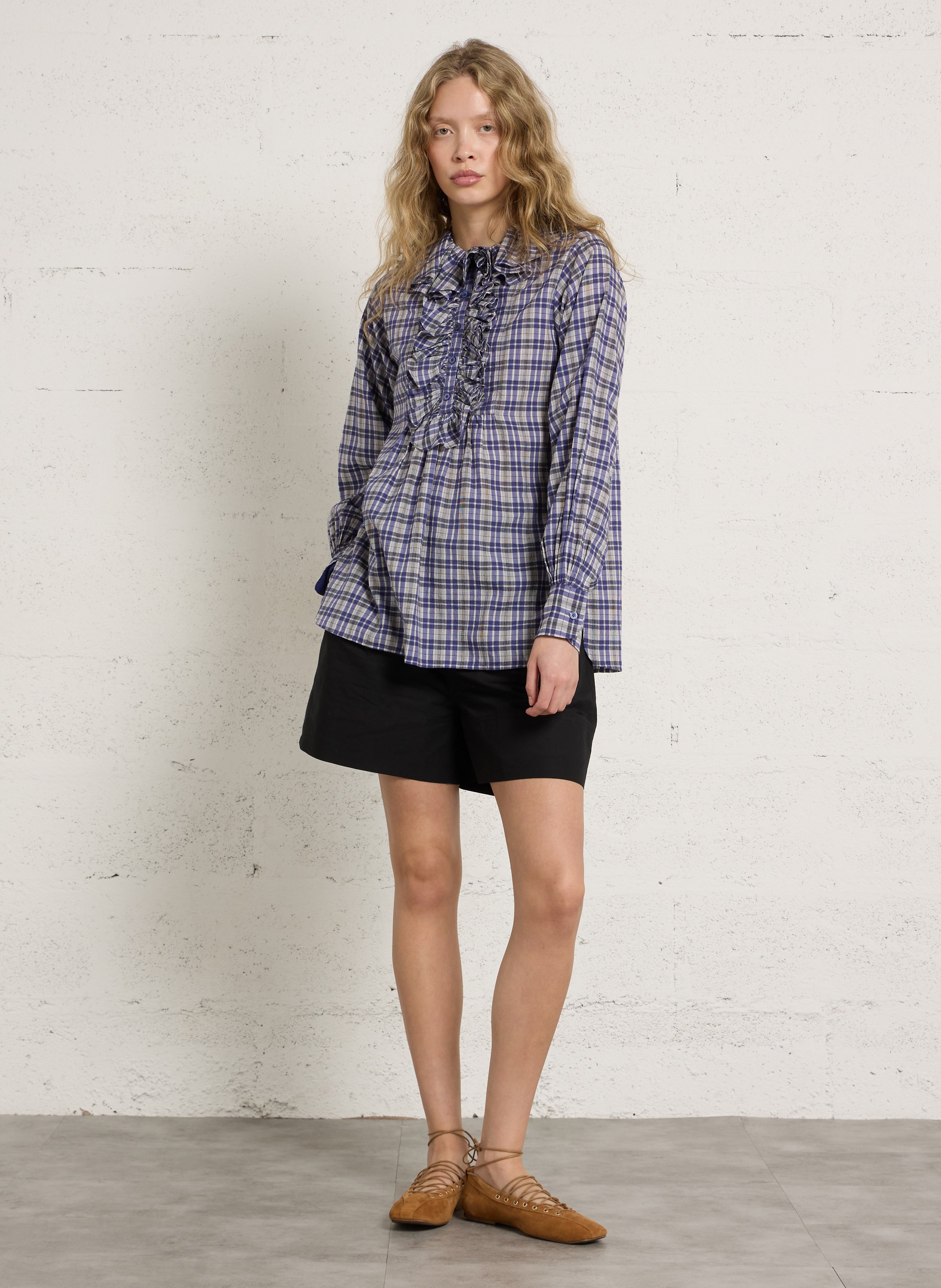 Straight cotton shorts LAURENCE BRAS Black