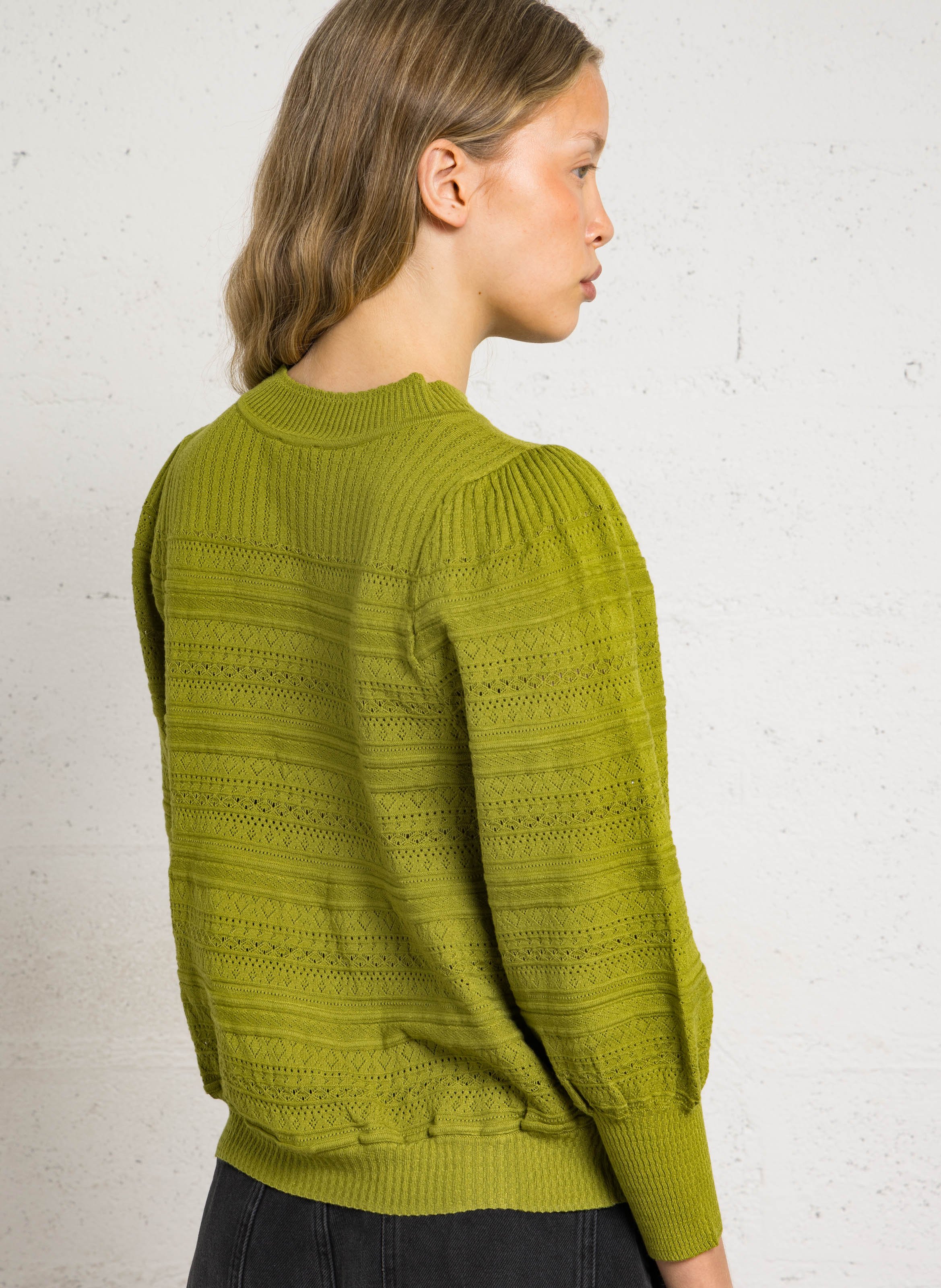 Pull oversize col montant PETITE MENDIGOTE Vert