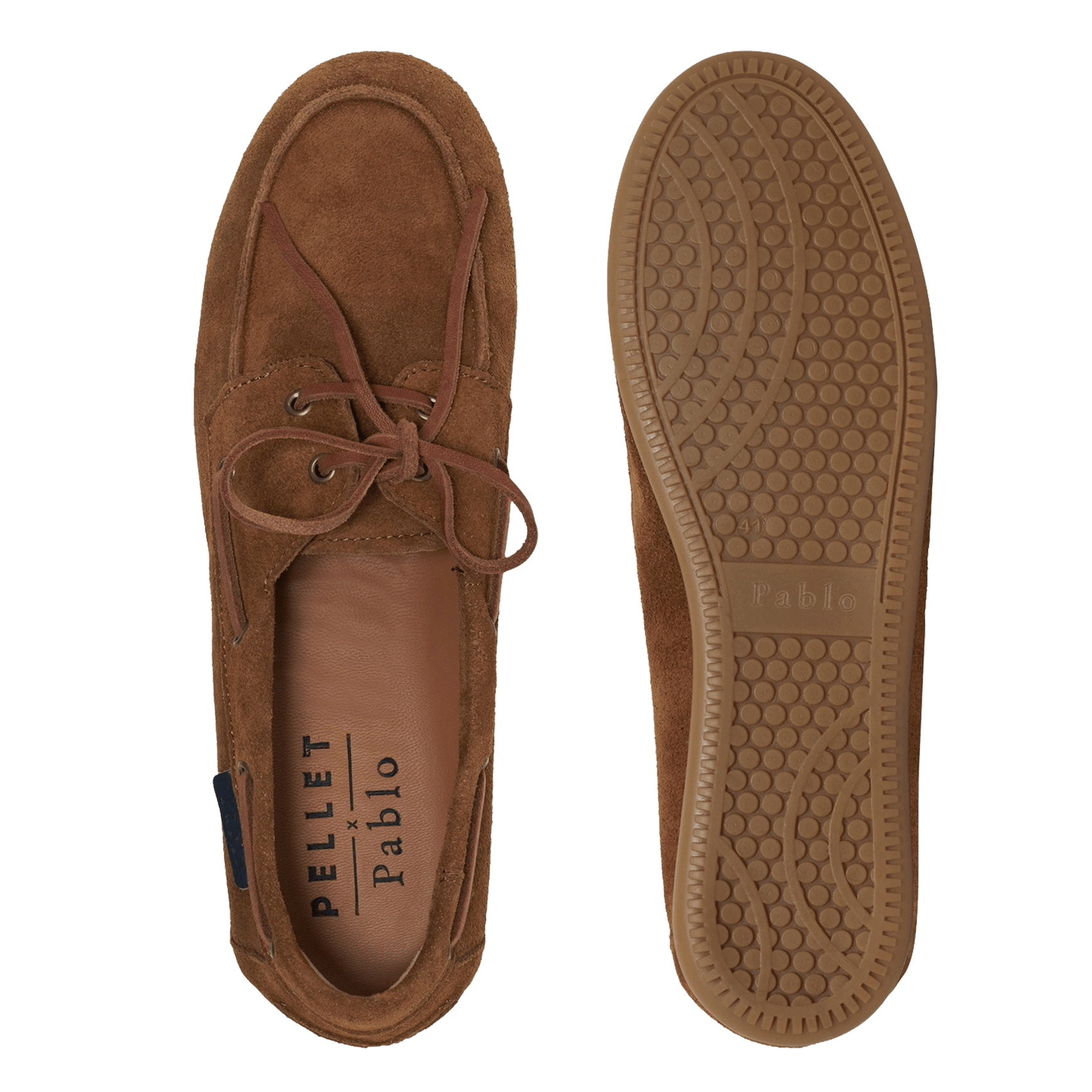 Bootschoenen van leer PABLO Bruin