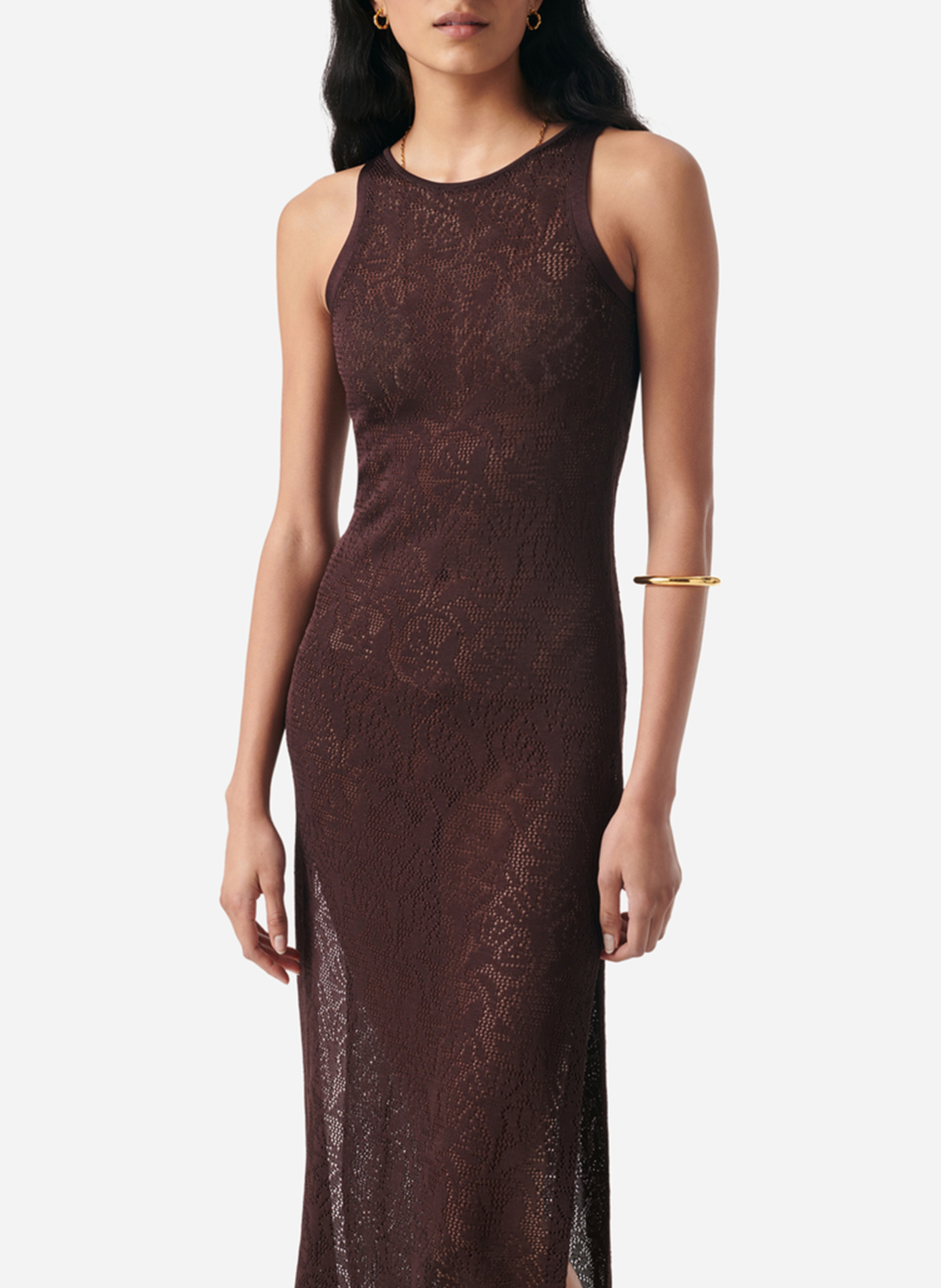 Long cotton dress VANESSA BRUNO Brown