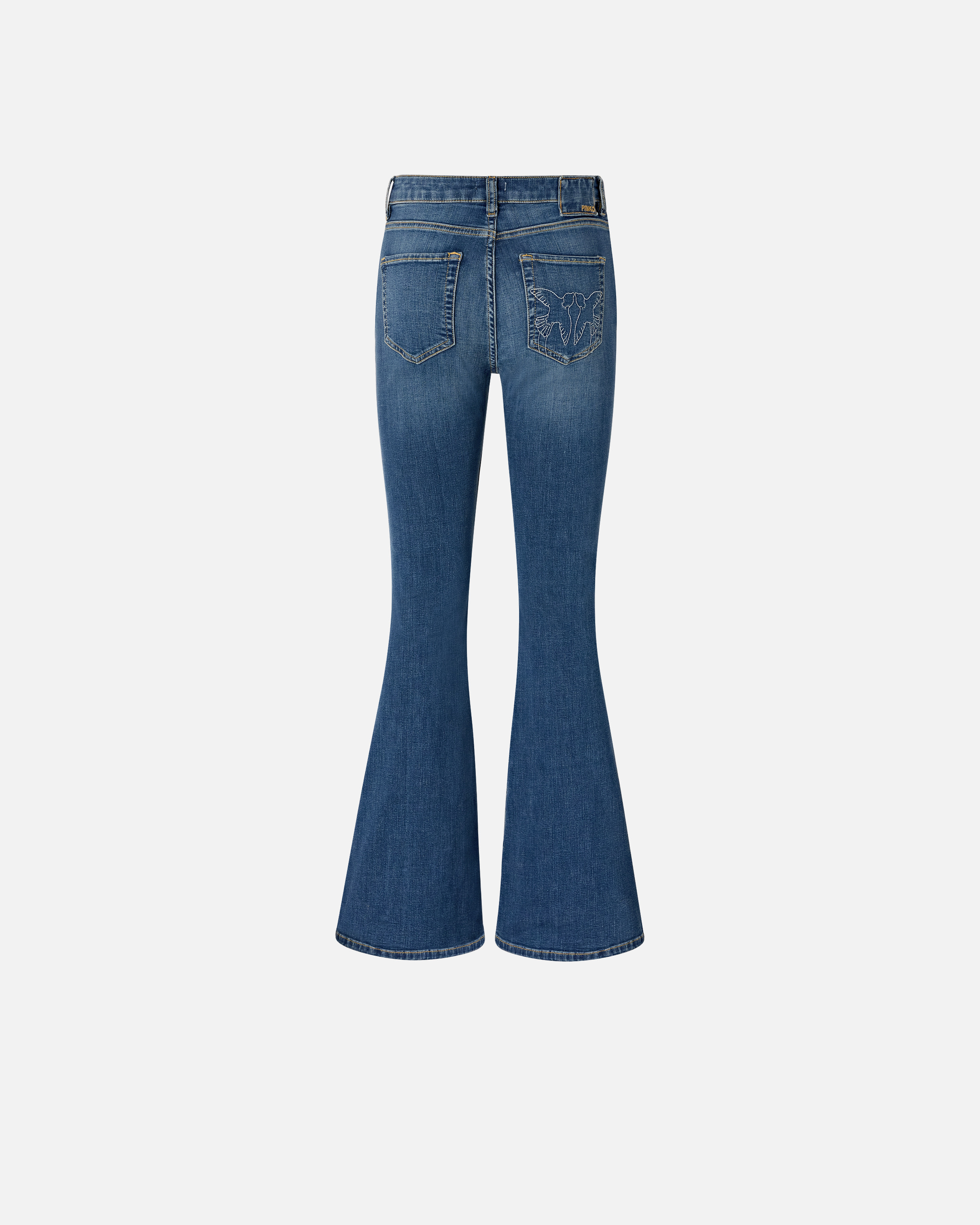 Jean flare en denim stretch PINKO Bleu