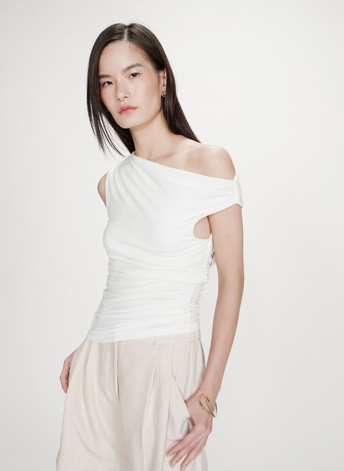 Top ajusté GRACE ET MILA Blanc