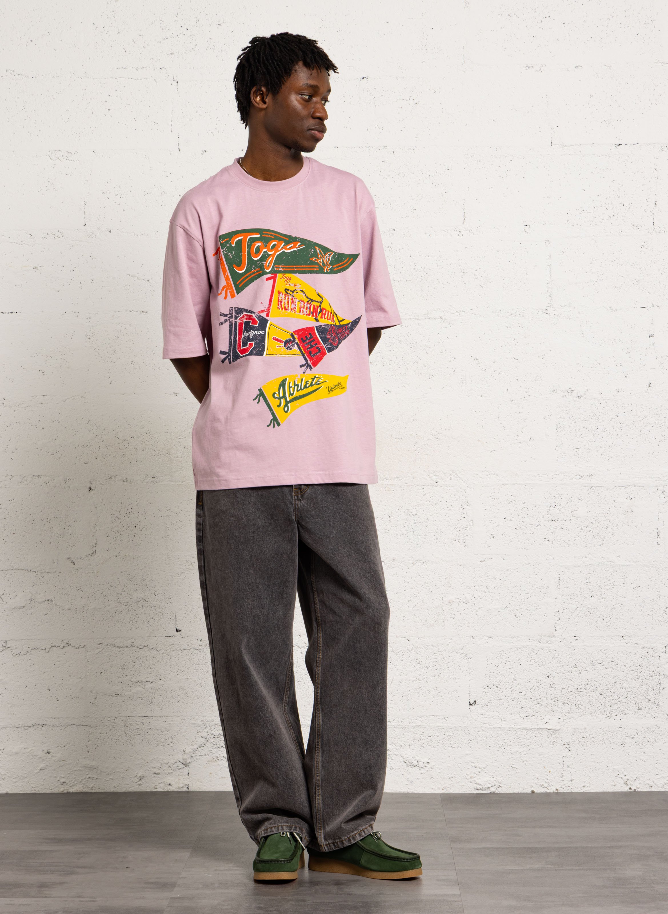 Tee-shirt oversize imprimé en coton CHEVIGNON Rose