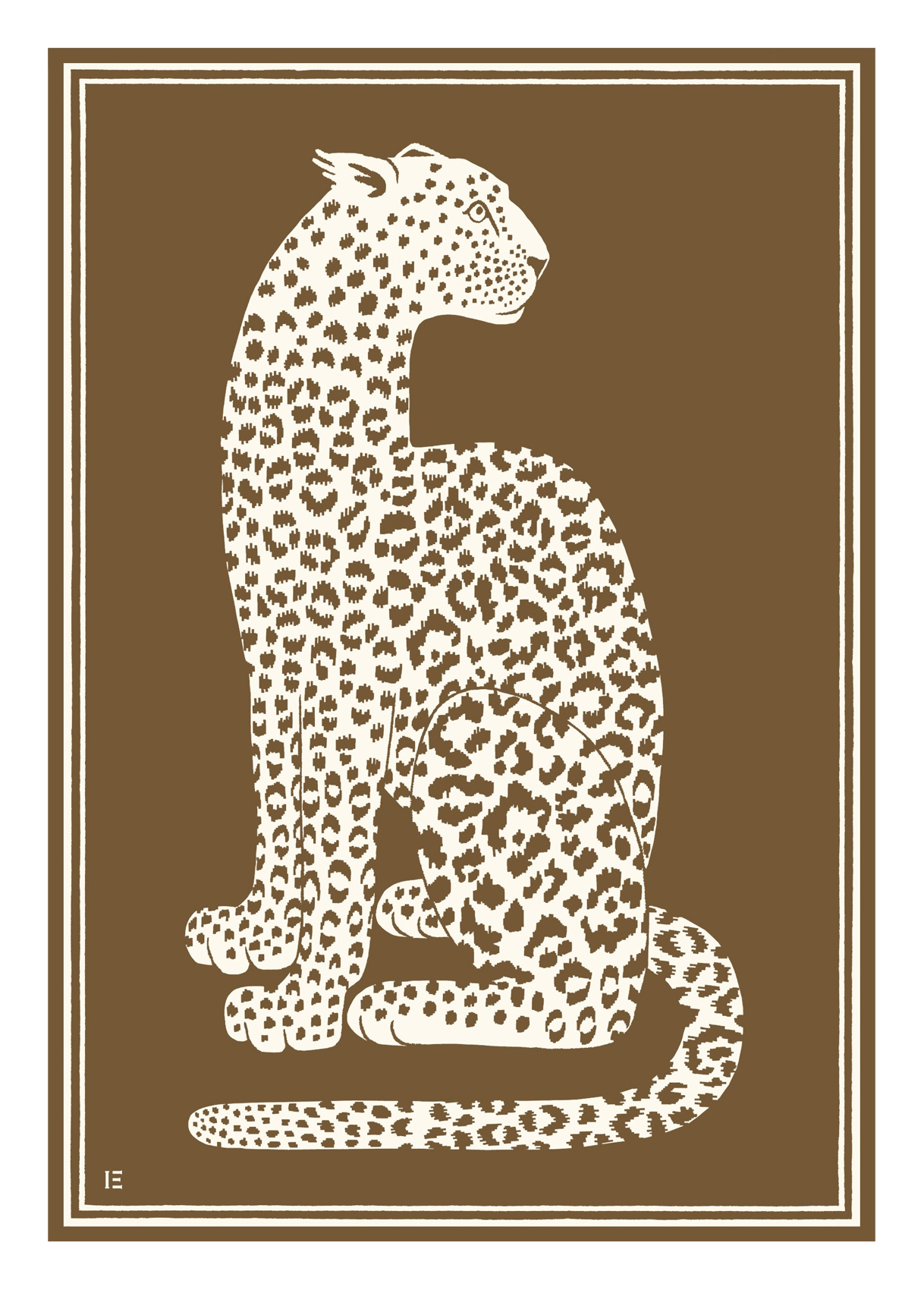 Printed cotton plaid INOUI EDITIONS Brown