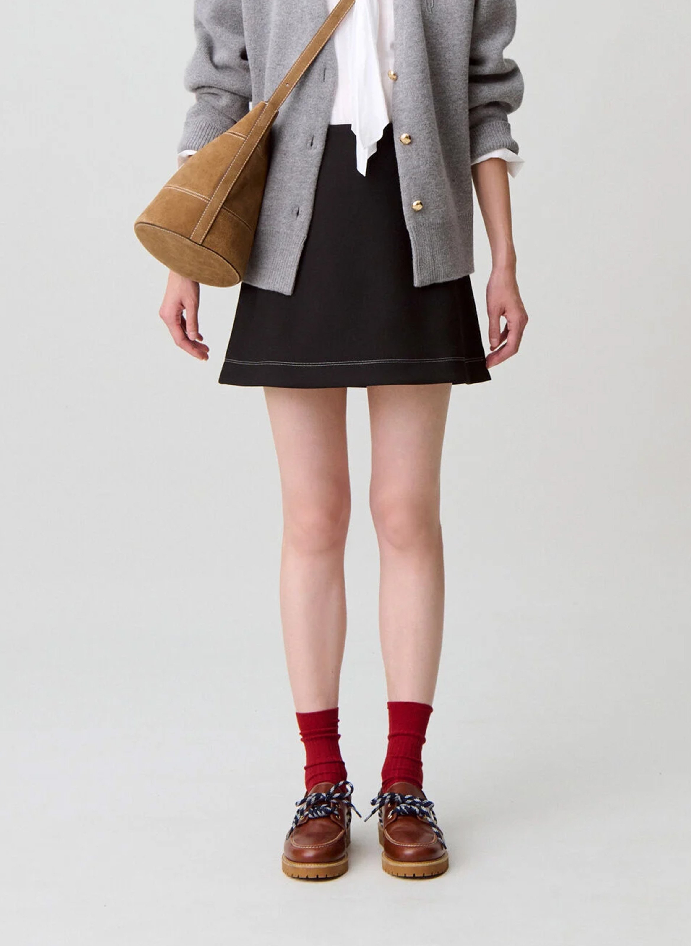 Flared midi skirt CLAUDIE PIERLOT Black