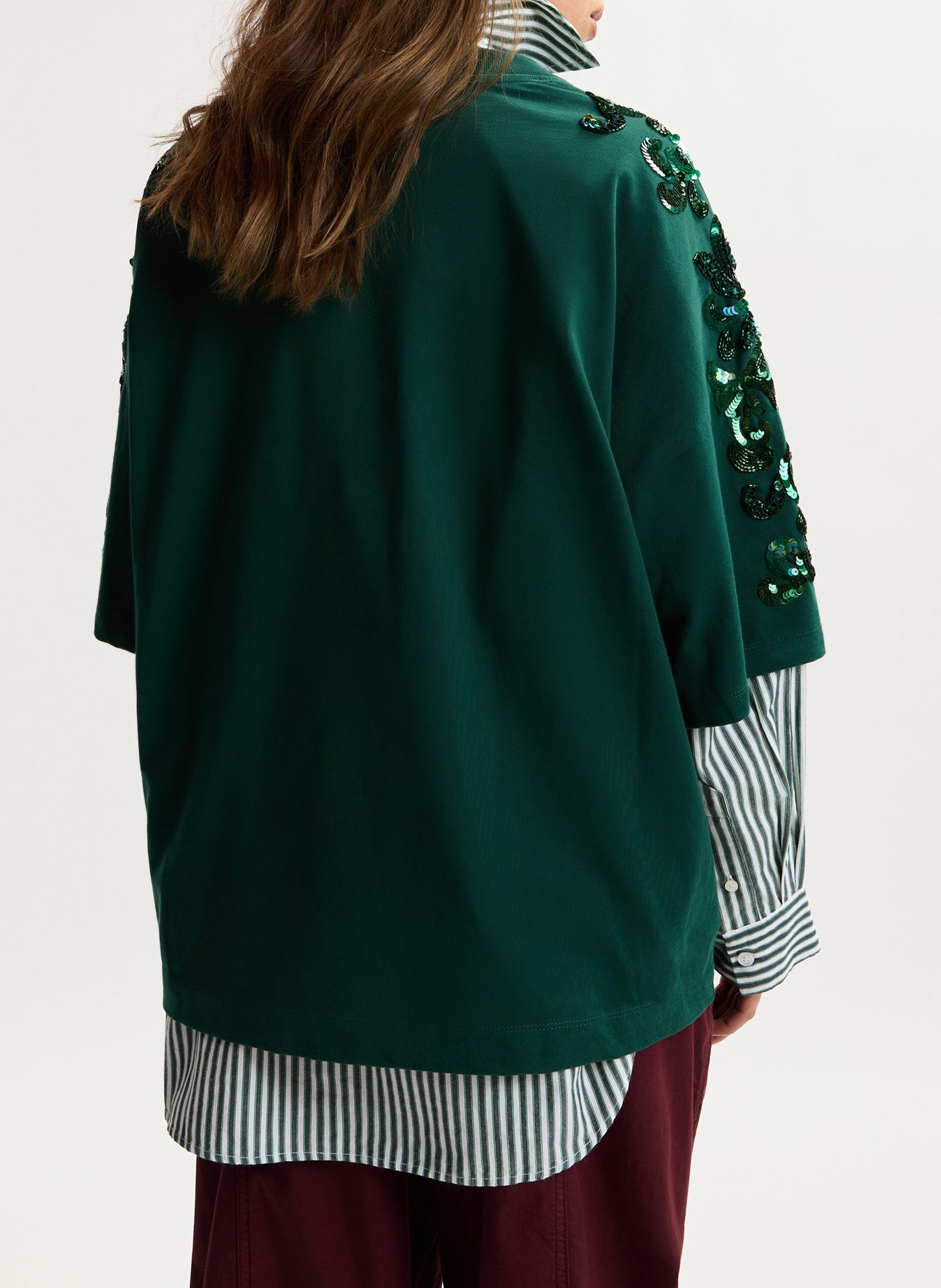 Oversize-T-Shirt mit Rundhalsausschnitt ESSENTIEL ANTWERP Grun