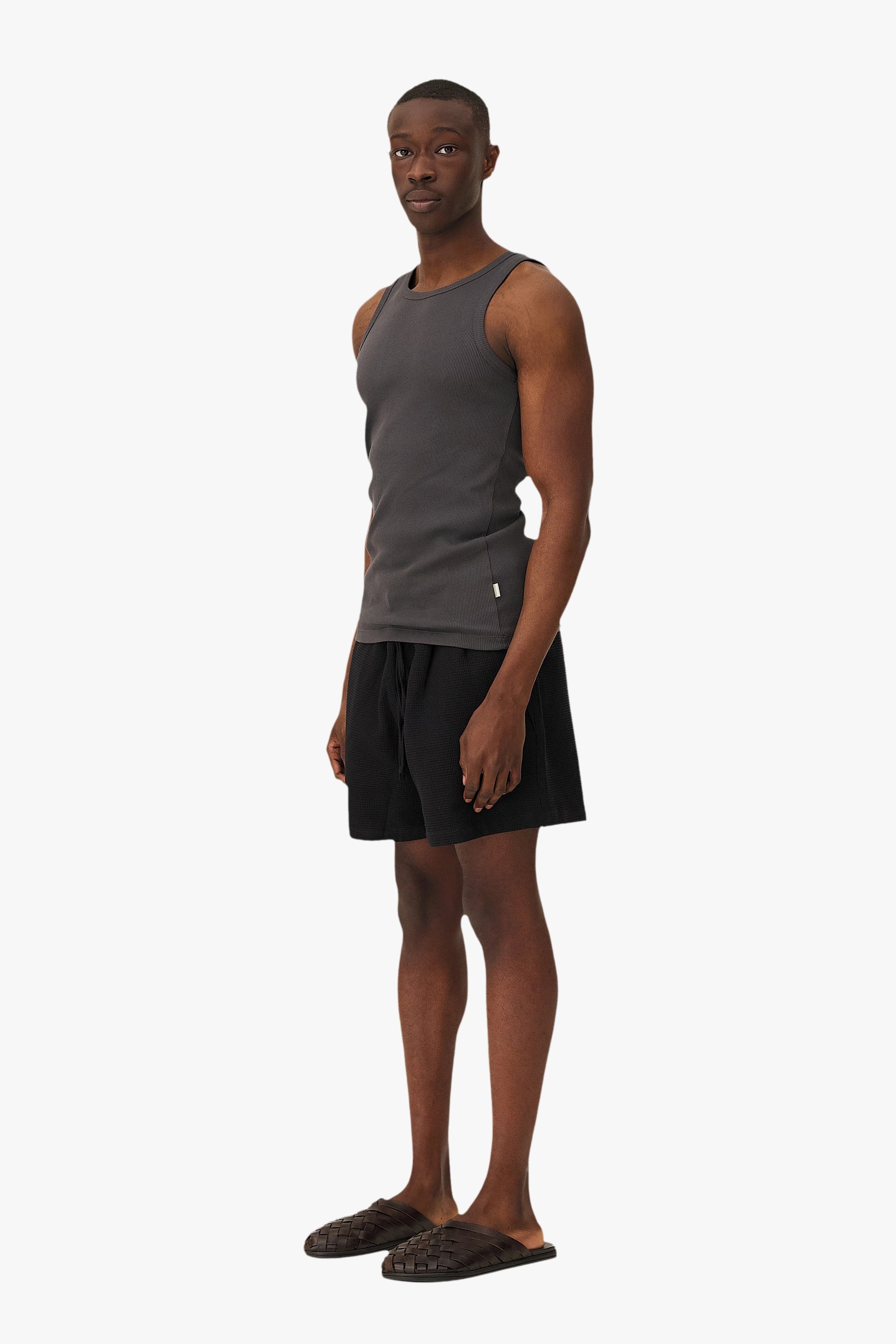 Fitted leo tank top Noyoco Grey