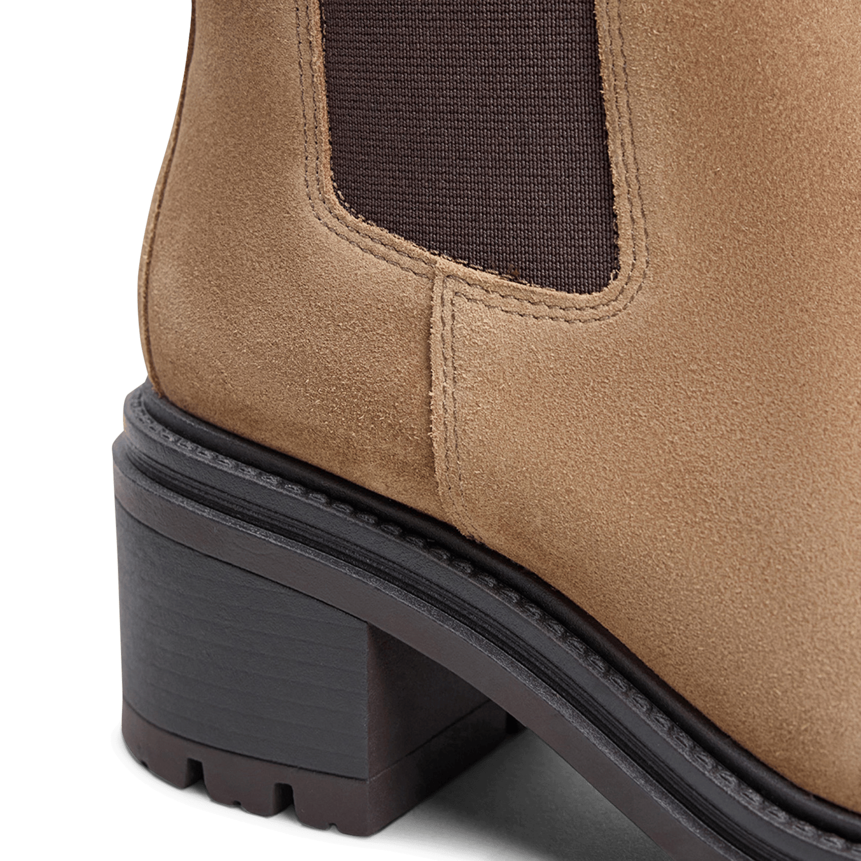 Chelsea boots van suède met profielzolen JONAK Beige