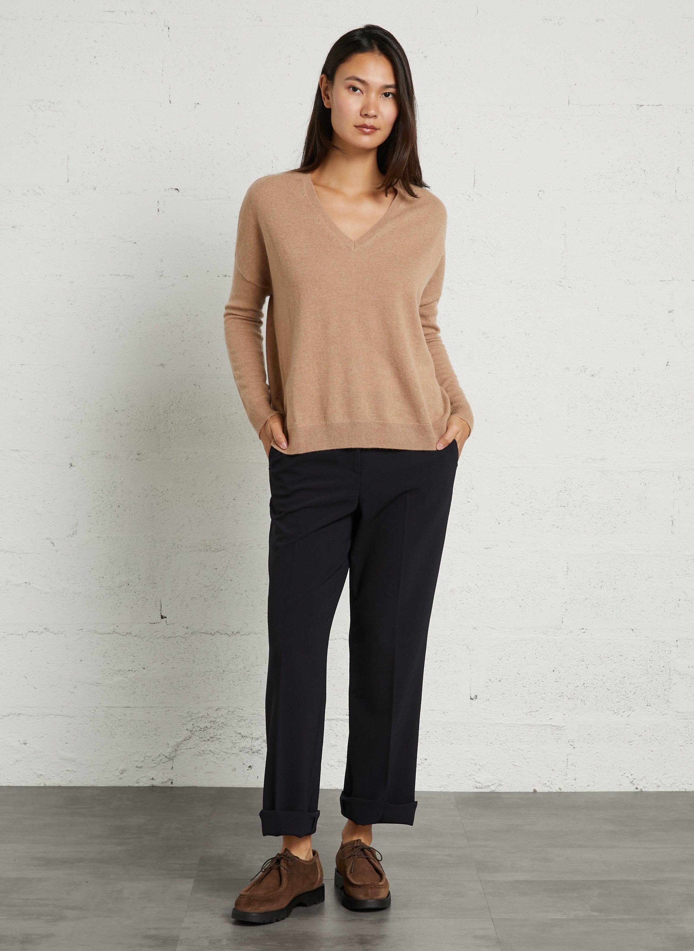 Weit geschnittener Kaschmirpullover SUD EXPRESS Braun