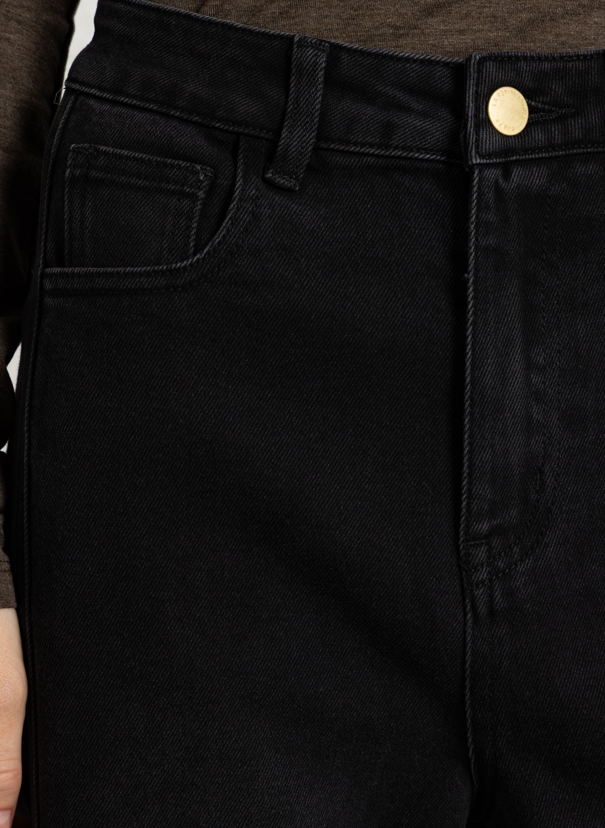 Mixed cotton barrel jeans LA PETITE ETOILE Black