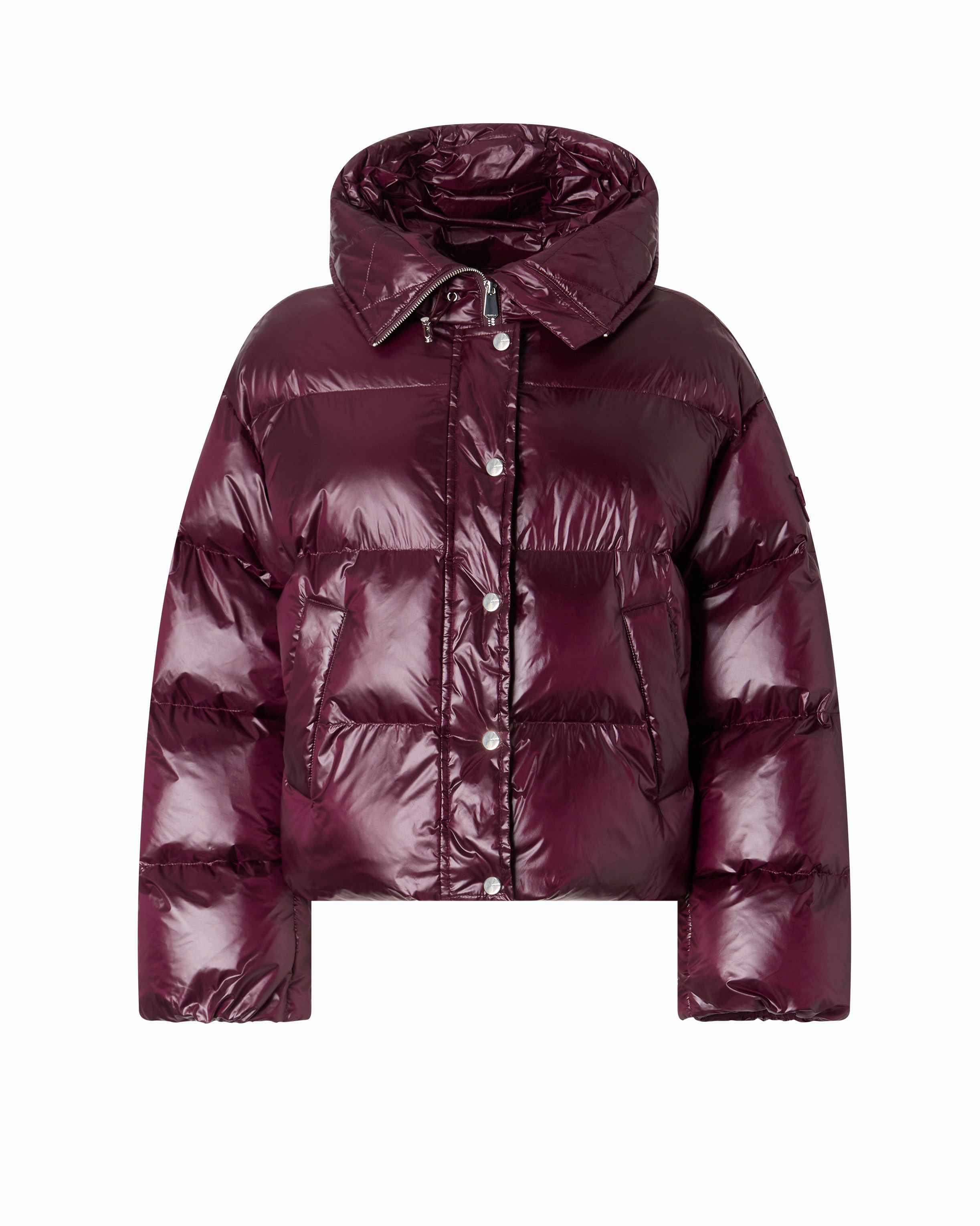 Doudoune à capuche en tissu technique PINKO Rouge
