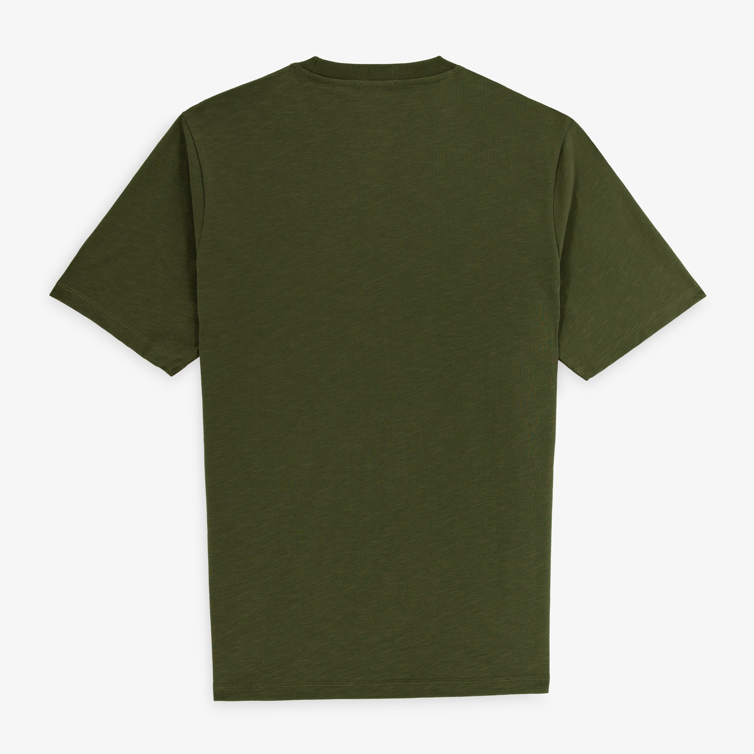 Short-sleeved slub cotton T-shirt SERGE BLANCO Khaki