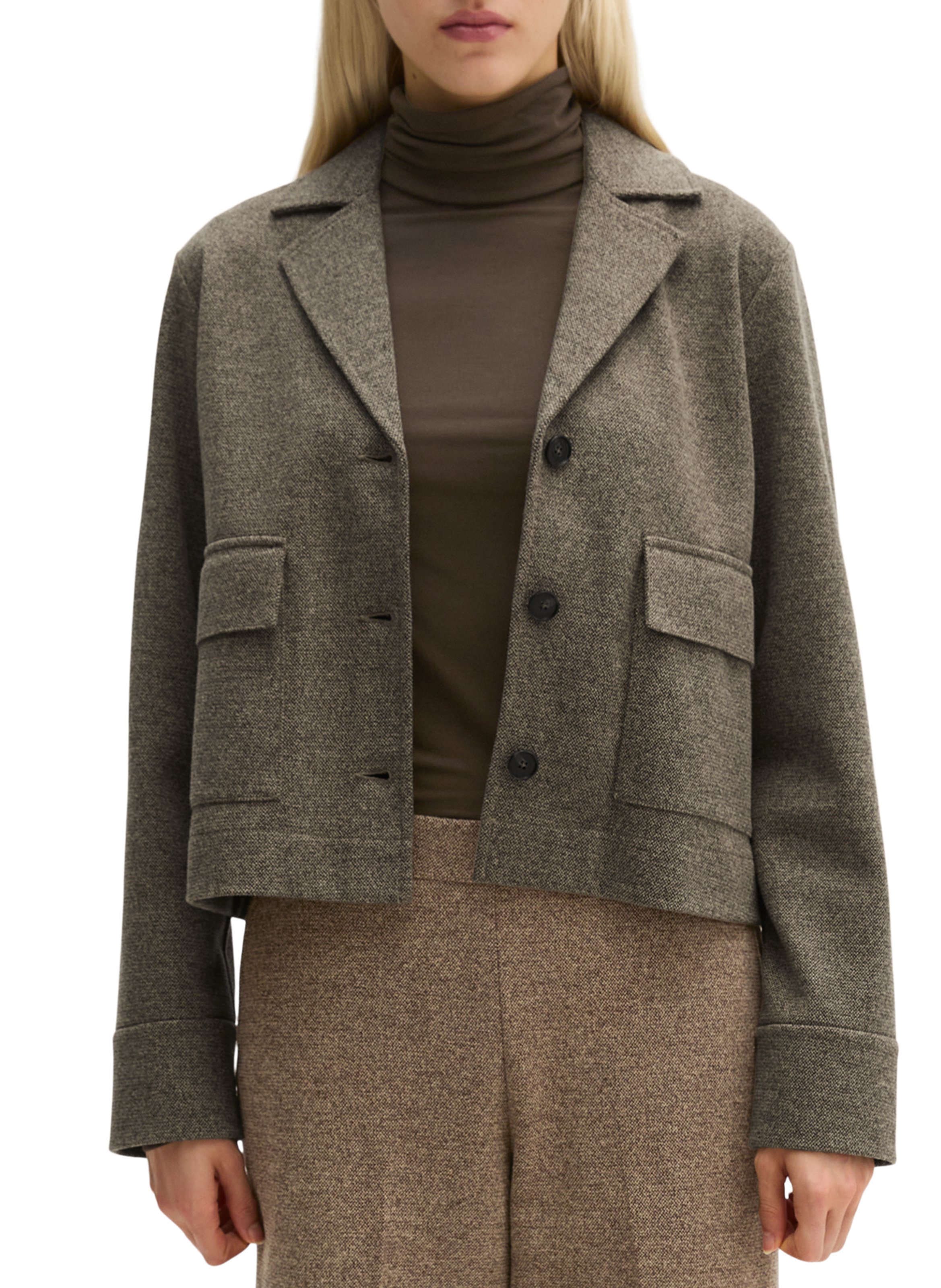 Veste droite en coton mélangé MARC O'POLO Marron